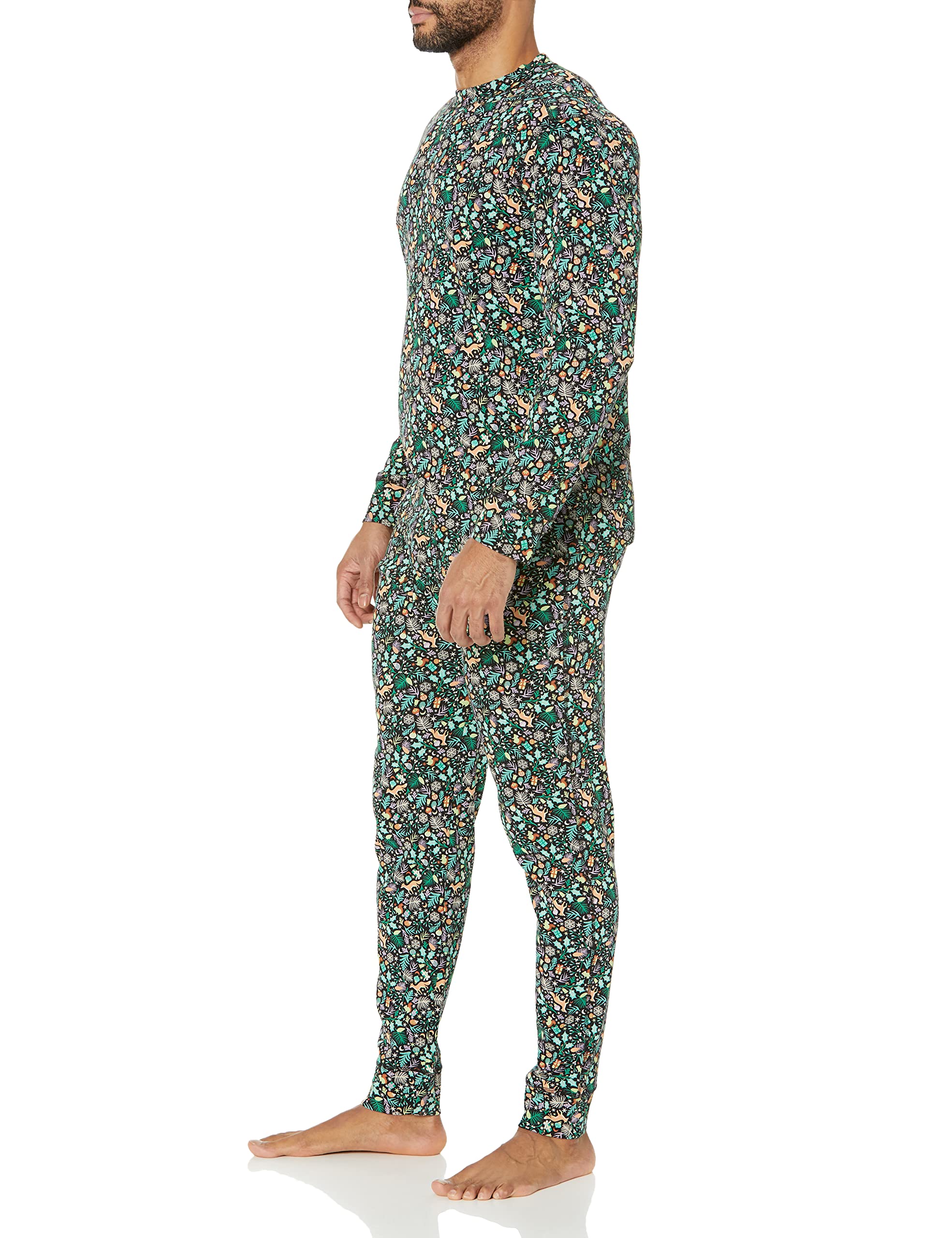 Amazon Essentials Men's Soft Cotton Knit Pajama Set - Comfortable Sleepwear for Relaxing at Home & Lounging