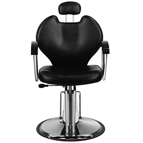 Professional Hydraulic Barber Chair HZ8712 - Portable Adjustable Styling Chair for Men, Black - Perfect for Home Salons & Professional Barbershops