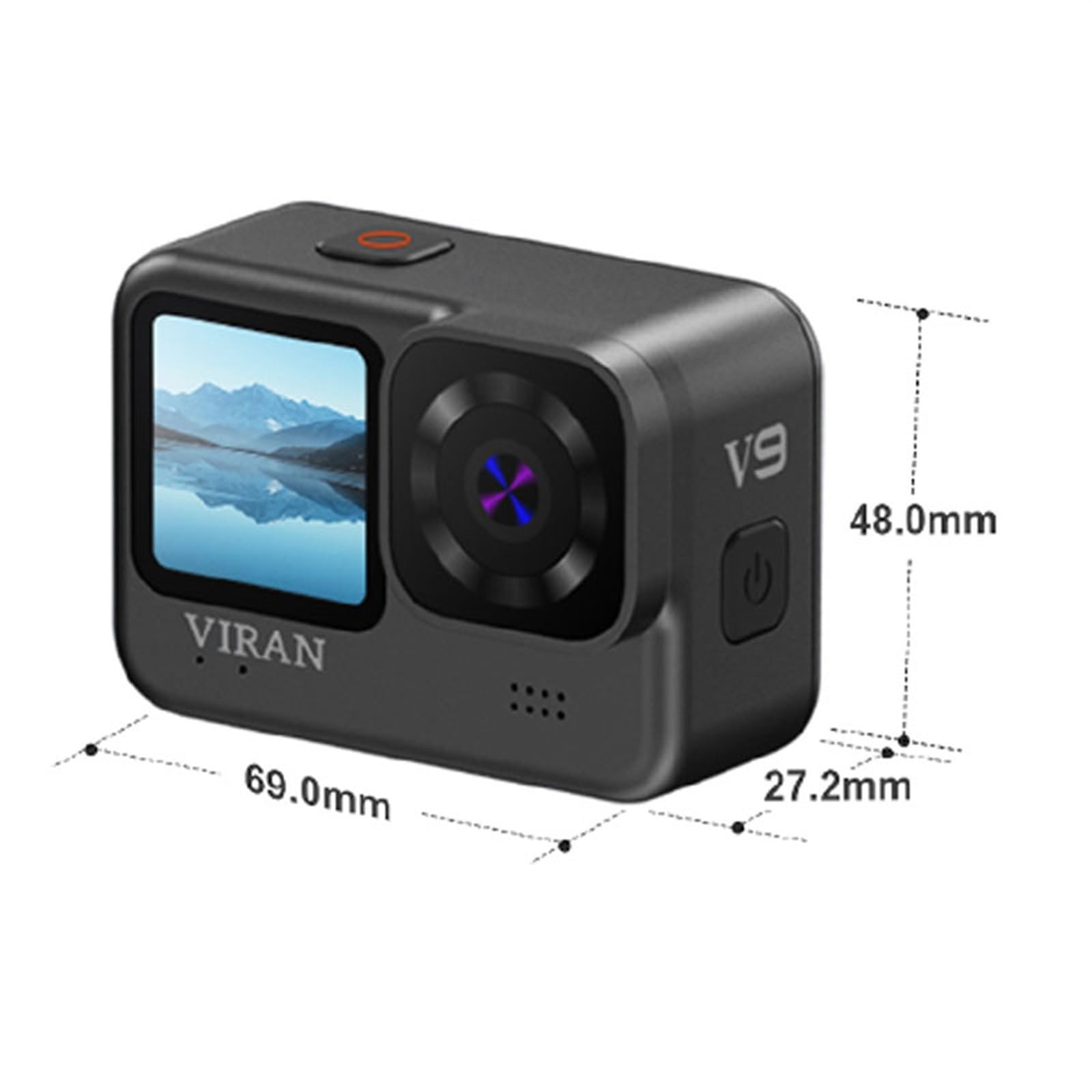 MZZYG 4K/60FPS WiFi Action Camera with Remote Control, Anti-Shake Waterproof Sports Camera - 16GB - Perfect for Surfing, Skiing, Cycling & Outdoor Adventures (XJ-V9-16G)