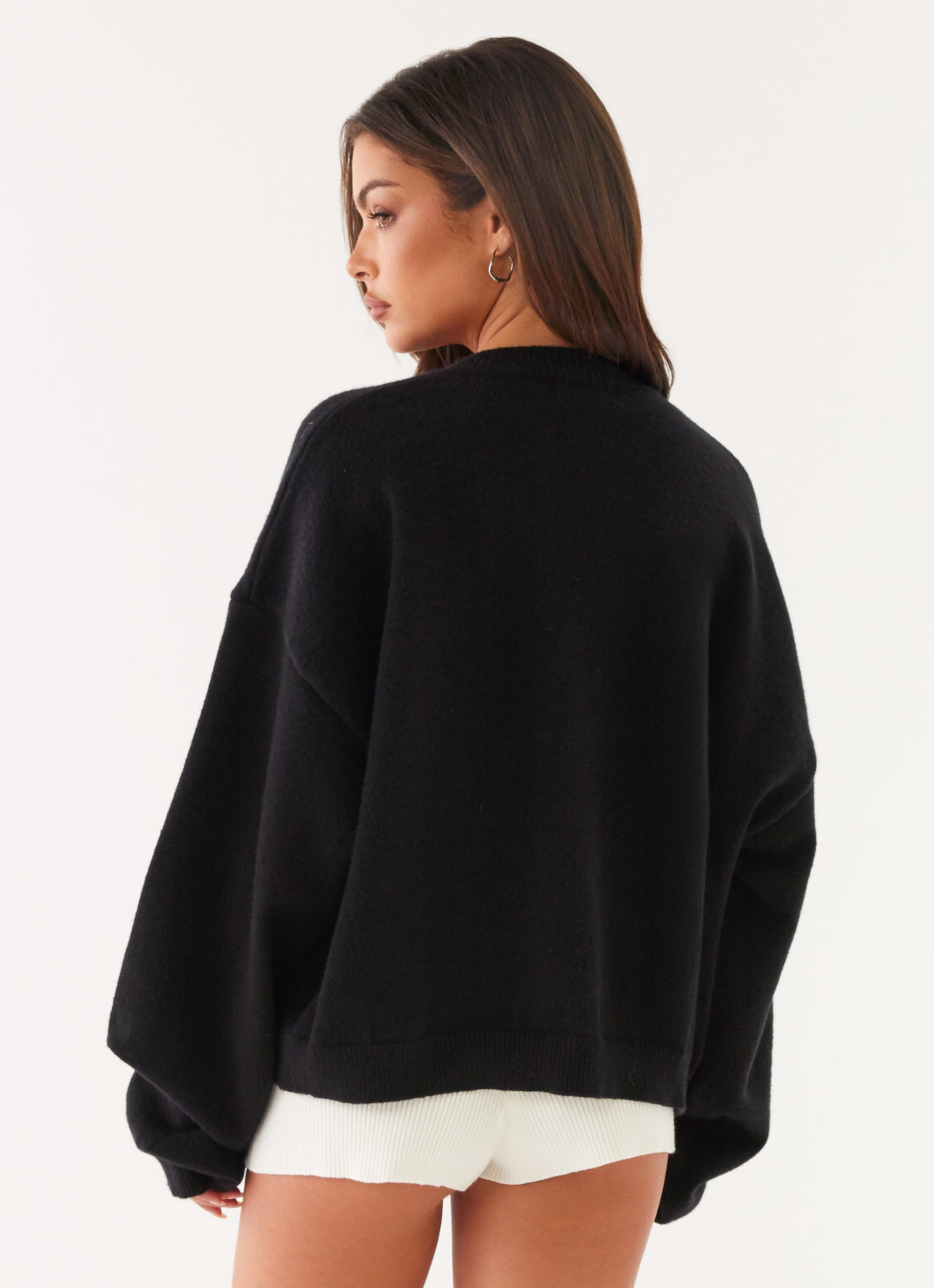 Annie One Button Cardigan for Women - Soft & Cozy Black Knit Sweater | Perfect for Office, Date Night & Casual Outfits