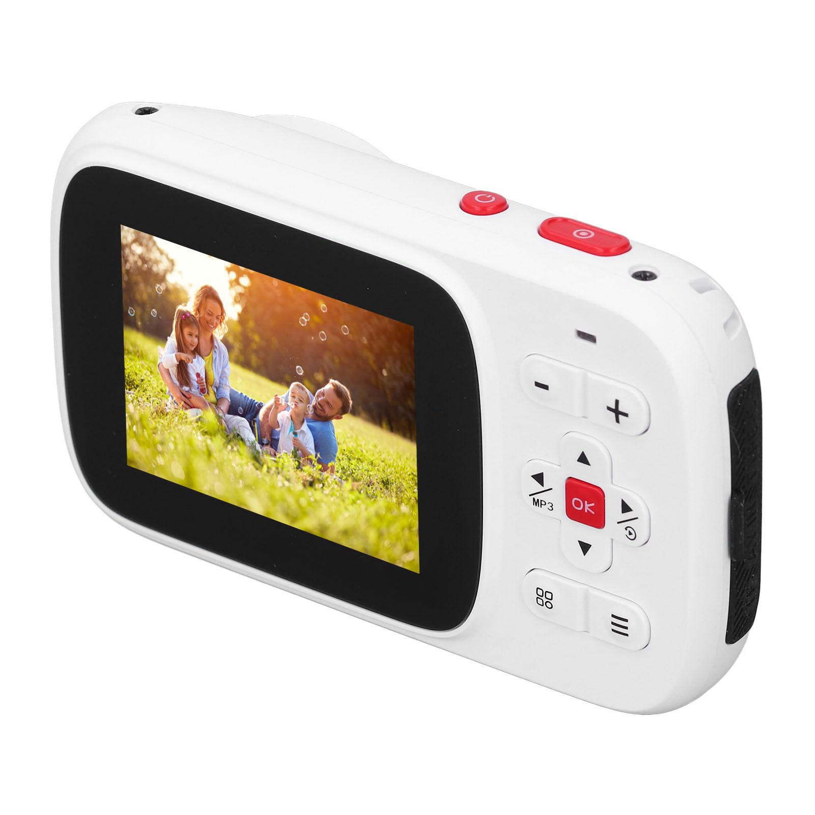 72MP Digital Camera with 16X Zoom & Dual Screen - Compact Vlogging Camera for Beginners, Autofocus Point and Shoot Travel Camera for Photography & Selfies (White) - Perfect for Travel Vlogging, YouTube Content Creation & Everyday Photography