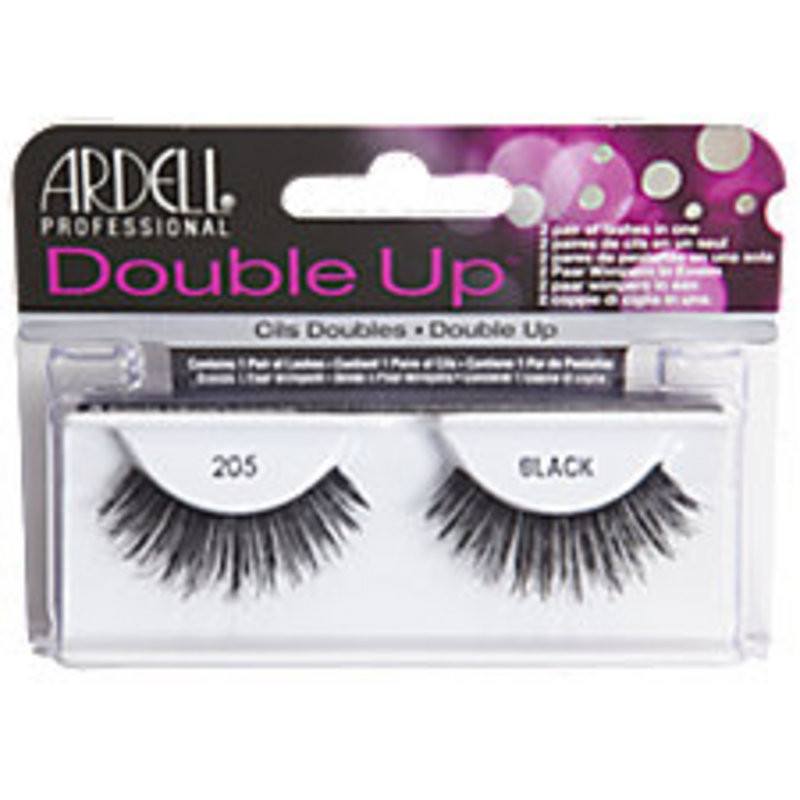 Ardell Professional Double Up Lash 205 Black - Natural Looking False Eyelashes for Everyday Wear & Special Occasions