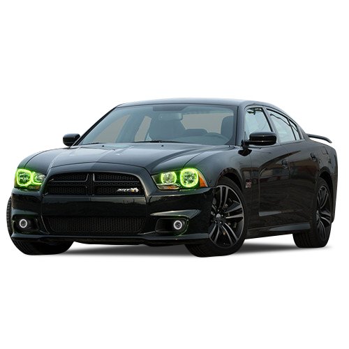 Flashtech V.3 RGB Color Changing LED Halo Ring Headlight Kit - Compatible with Dodge Charger 2011-2014 | Multi-Color Customization for Enhanced Night Driving & Car Shows
