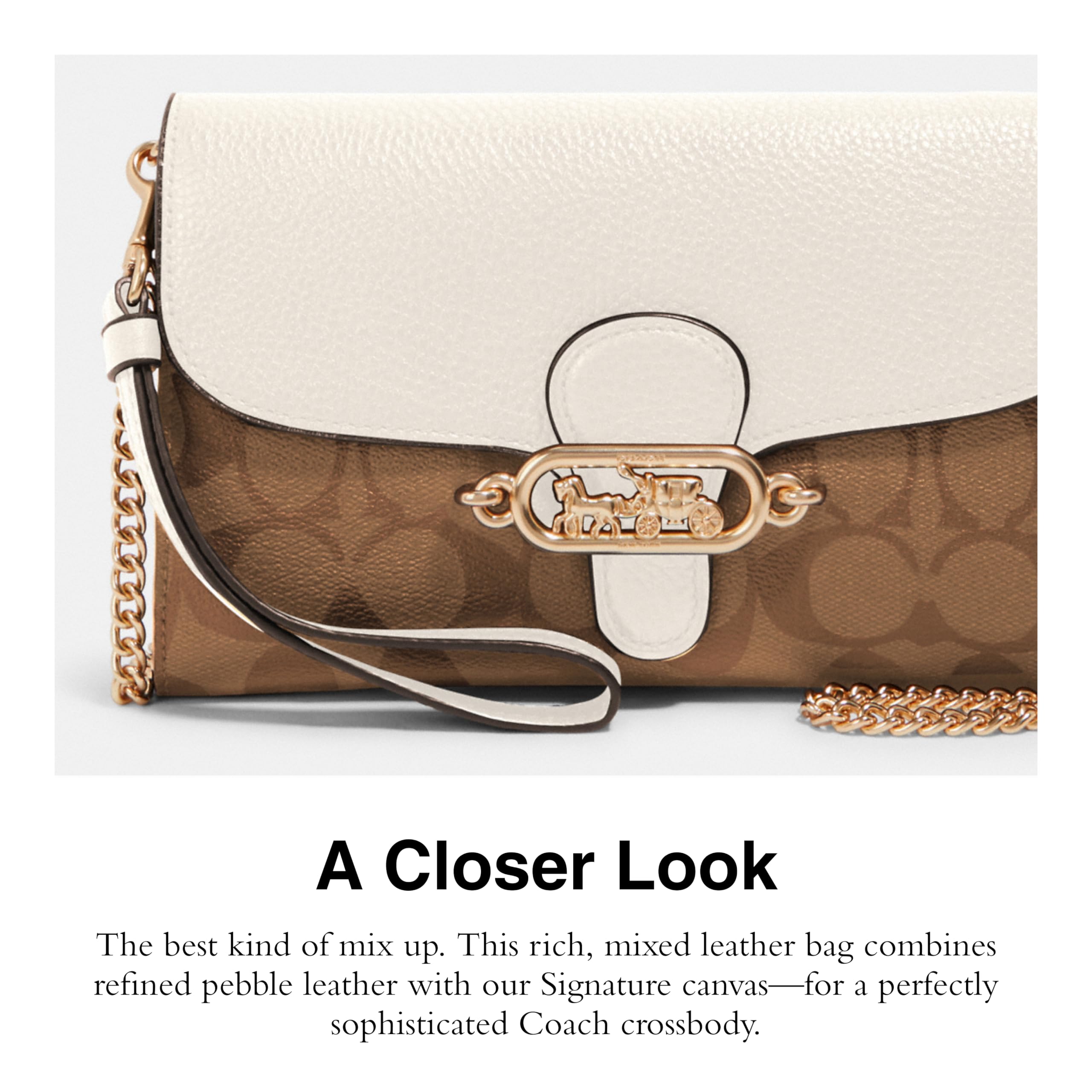 Coach Signature Elle Chain Crossbody Bag for Women - Perfect for Daily Use & Travel