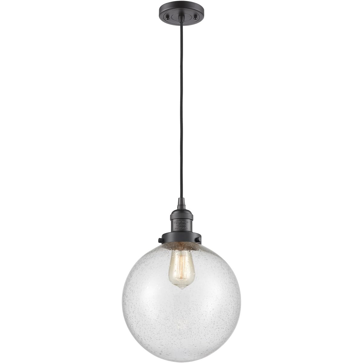 Franklin Restoration Collection Oil Rubbed Bronze LED Mini Pendant Light - X-Large Beacon Fixture for Kitchen Island, Dining Room & Foyer Lighting | Vintage Industrial Ceiling Lamp