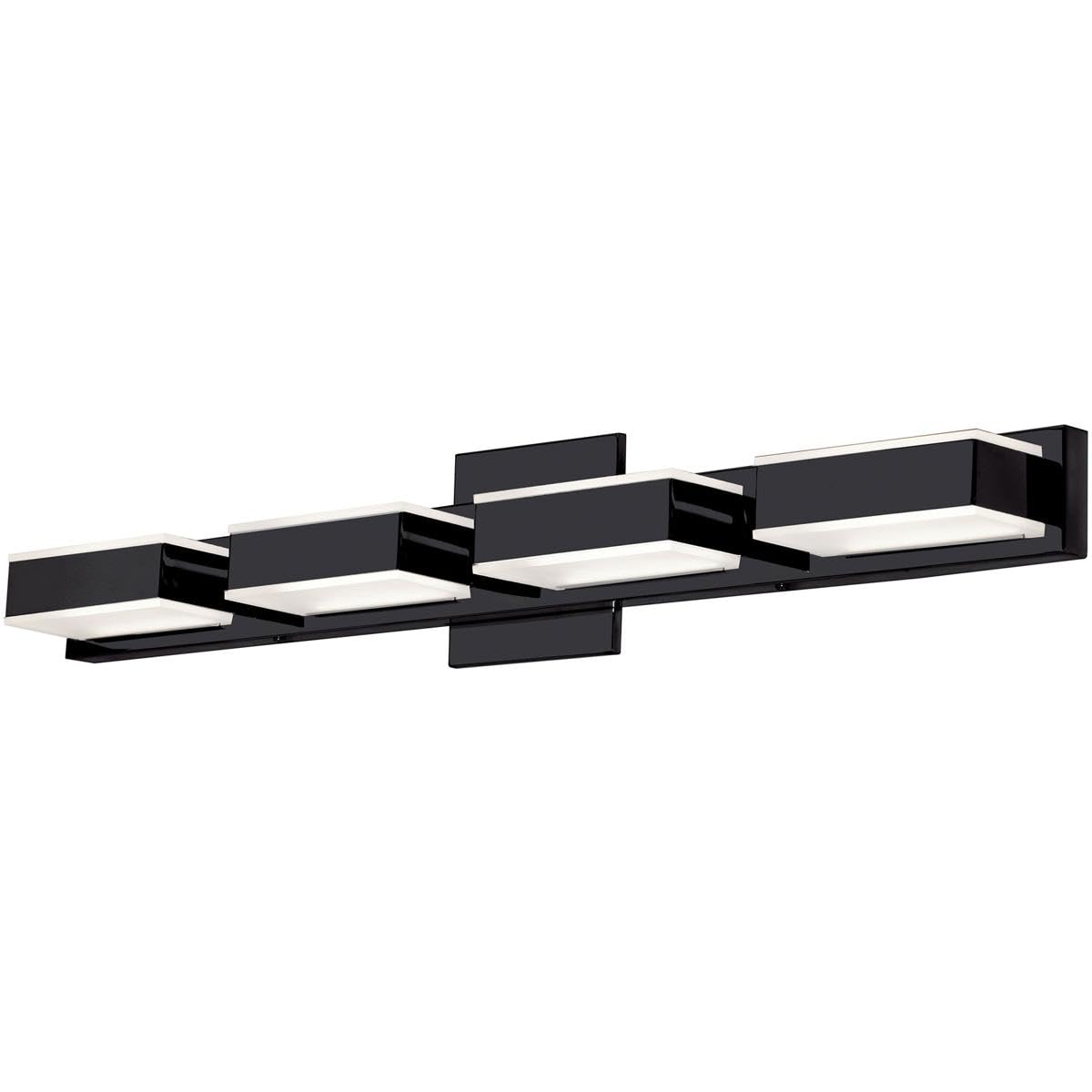 Dainolite Contemporary Modern LED Vanity Close-to-Ceiling Light Fixture 4W Black - Perfect for Bathroom, Bedroom, and Hallway Lighting