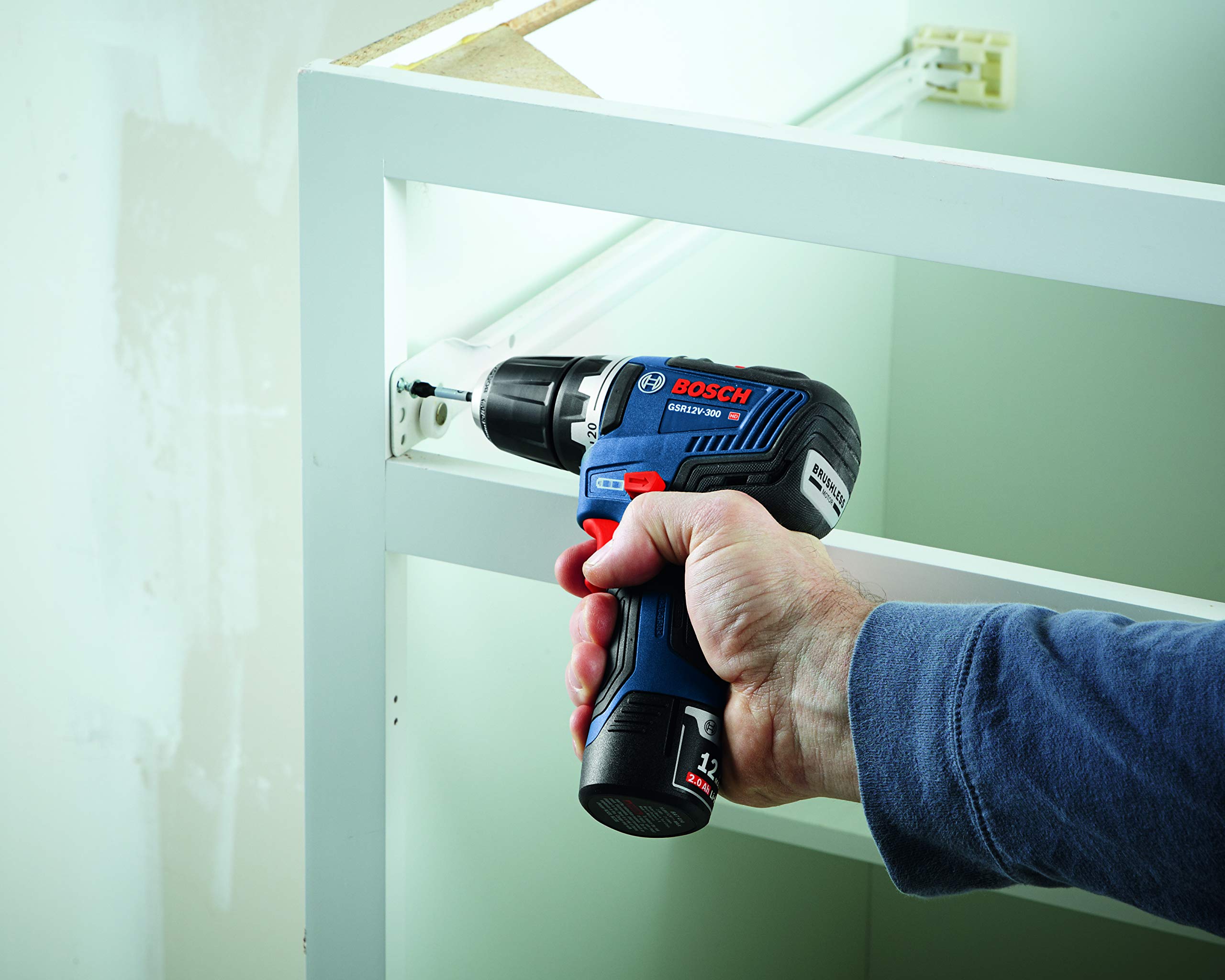 Bosch GSR12V-300N 12V Max EC Brushless 3/8 Inch Cordless Drill Driver (Bare Tool) - Perfect for DIY Projects, Home Repairs & Professional Construction Work