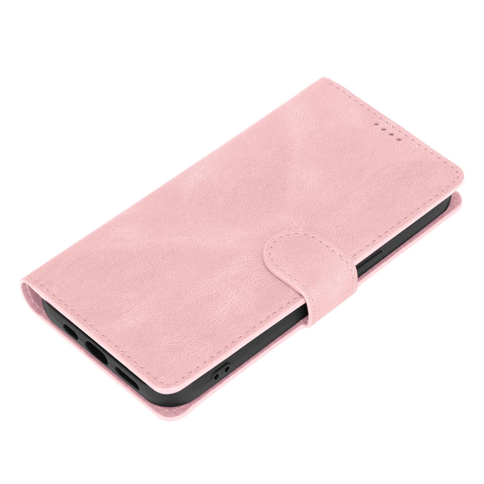 CHICIRIS Leather Wallet Phone Case with Magnetic Closure & Lanyard - Elegant Flip Cover for iPhone 13 (Pink) | Perfect for Everyday Use, Travel & Business Meetings