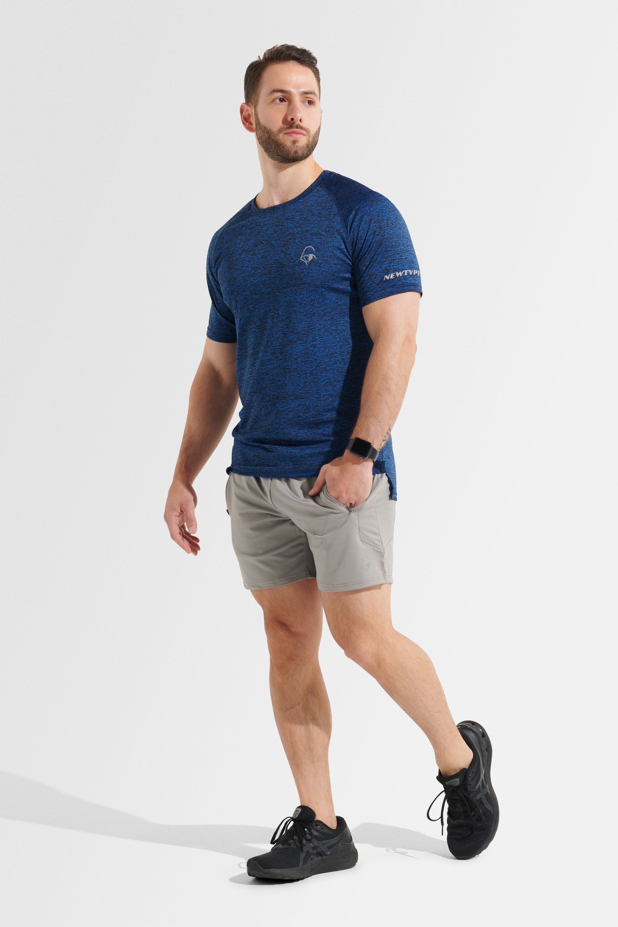 All Day Every Day Tee Marl Blue - Soft & Comfortable Cotton T-Shirt for Casual Wear, Workout & Everyday Outfits