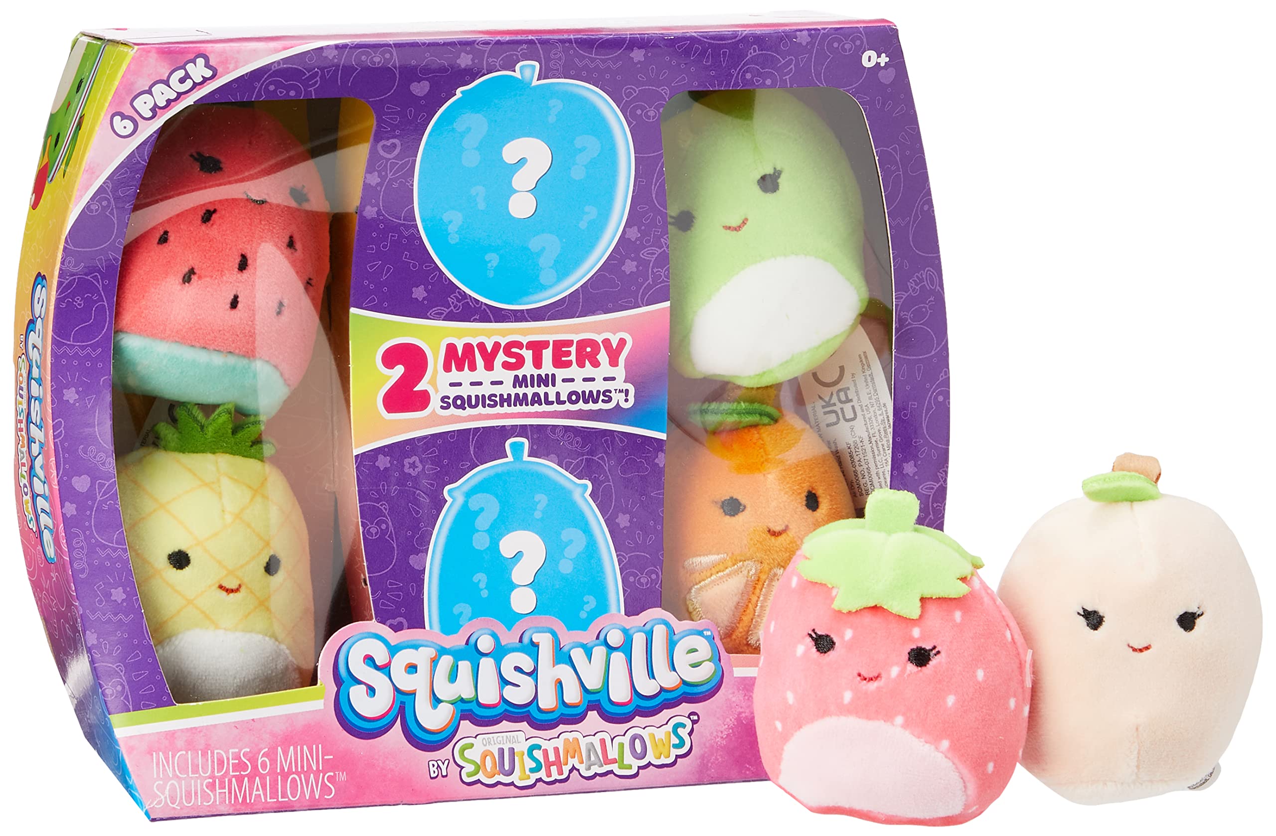 Squishmallows Squishville Mystery Mini Plush Fruit Squad - 6 Pack of 2