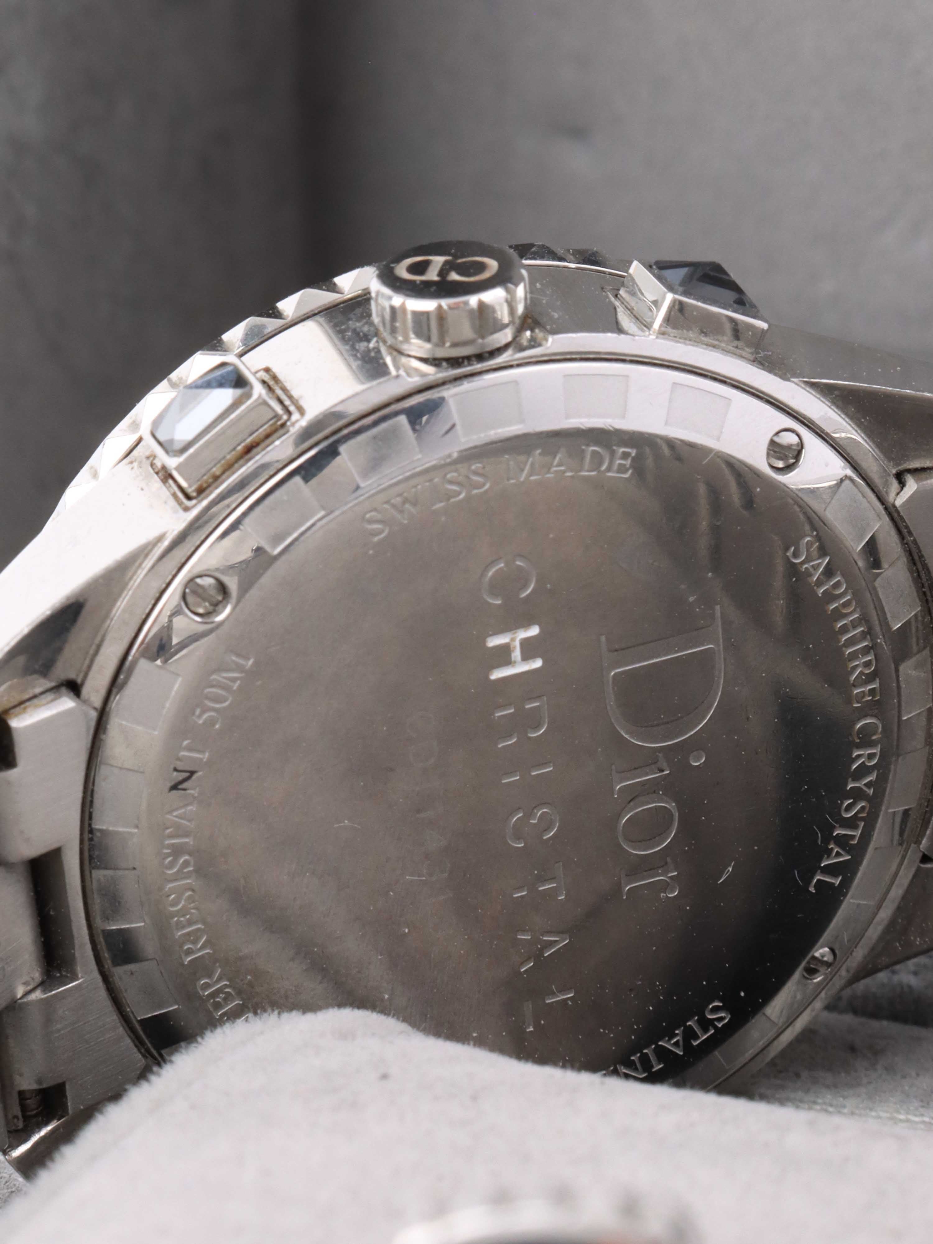 Dior Christal Silver Sapphire Watch for Women | Luxury Fashion Timepiece | Perfect for Gifts, Parties & Special Occasions