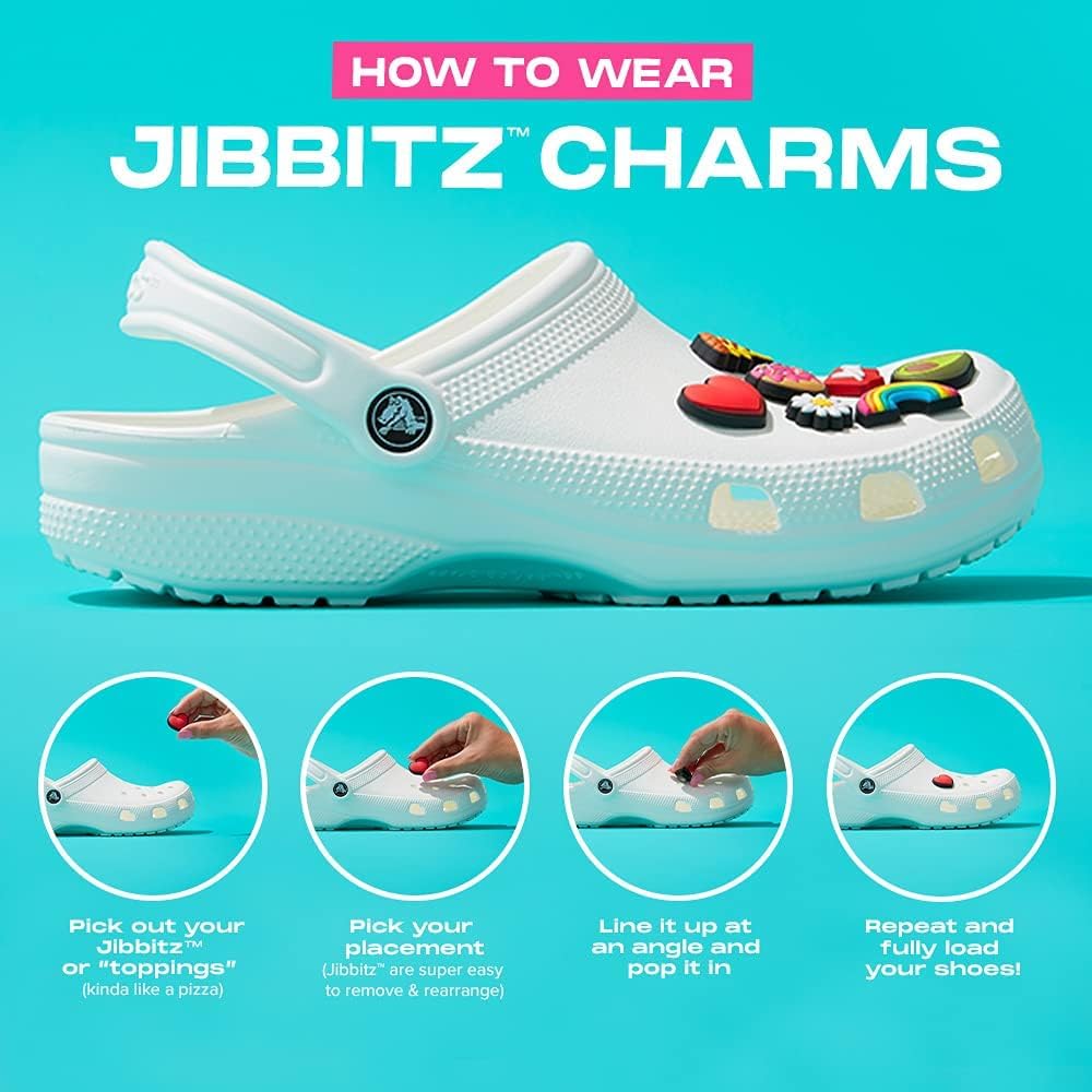Crocs Unisex-Adult Icon Pack Shoe Charms | Jibbitz for Crocs Shoes, Medium Wide - Fun & Customizable Accessories for Casual Wear, Beach, Pool & Outdoor Activities