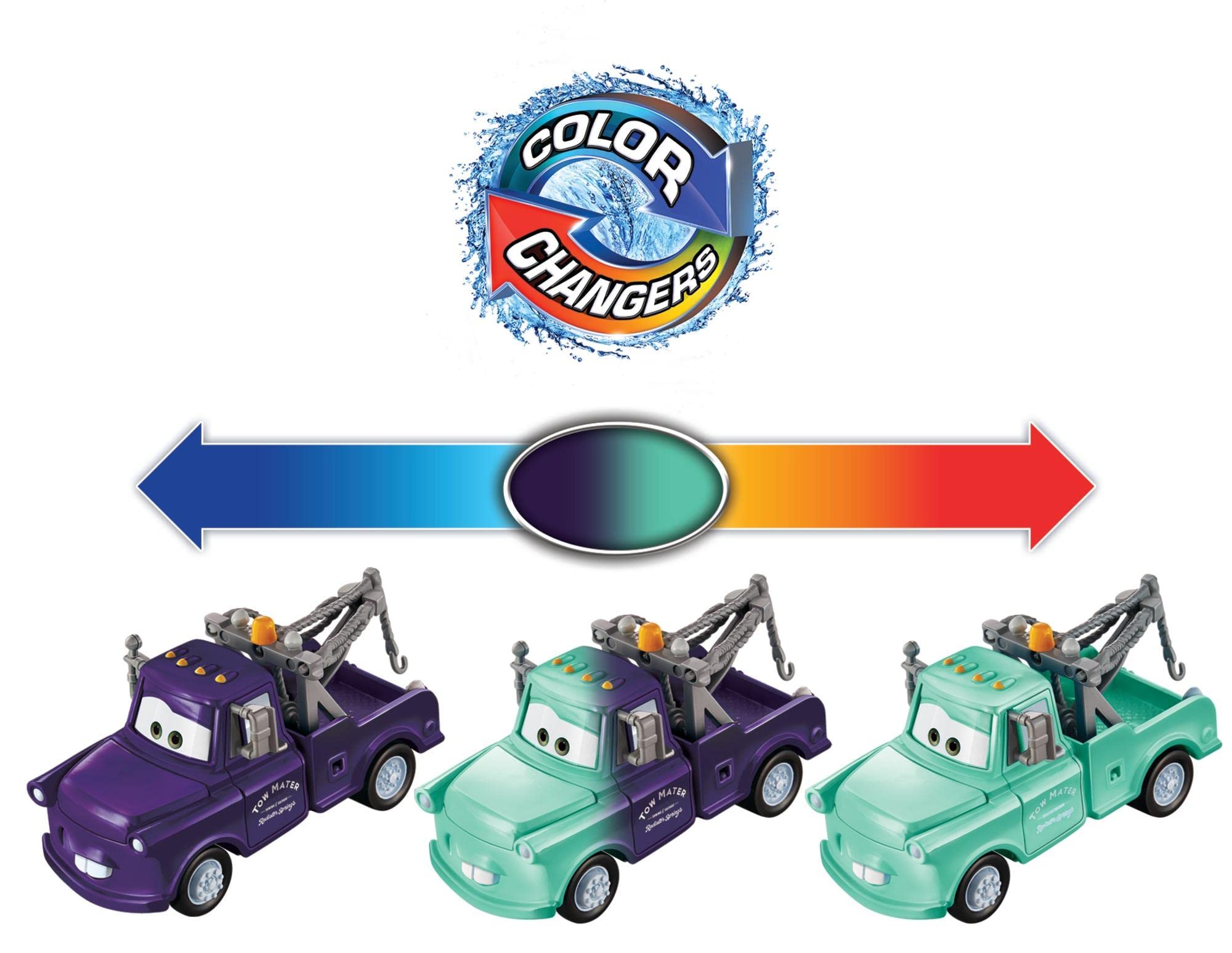 Disney Cars Color Changing Toys - Lightning McQueen & Mater Diecast Cars for Kids - Fun Bath & Water Play Activity for Boys & Girls