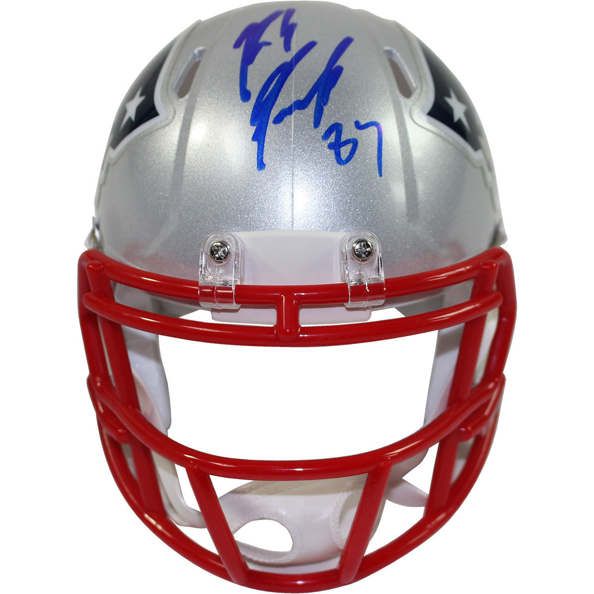 Rob Gronkowski Autographed New England Patriots Riddell Speed Mini Helmet - Signed NFL Collectible for Sports Memorabilia & Fan Display