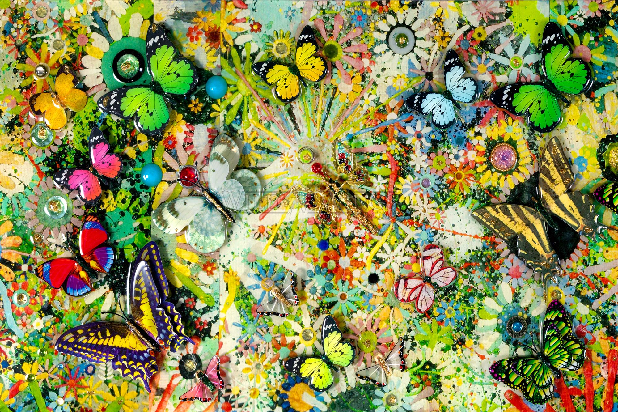Butterfly Oasis Limited Edition Canvas Wall Art - Handmade Nature Inspired Painting for Home & Office Decor - Perfect for Living Room, Bedroom, or Gift
