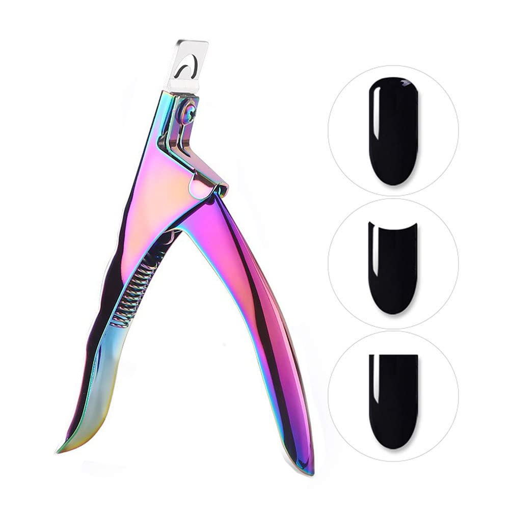 BornBeauty Stainless Steel False Nail Clippers - Professional Fake Nail Trimmer for Acrylic & Artificial Nails | Manicure Tool for Nail Art, Salon & Home Use | Perfect for DIY Nail Extensions & Gel Polish Designs