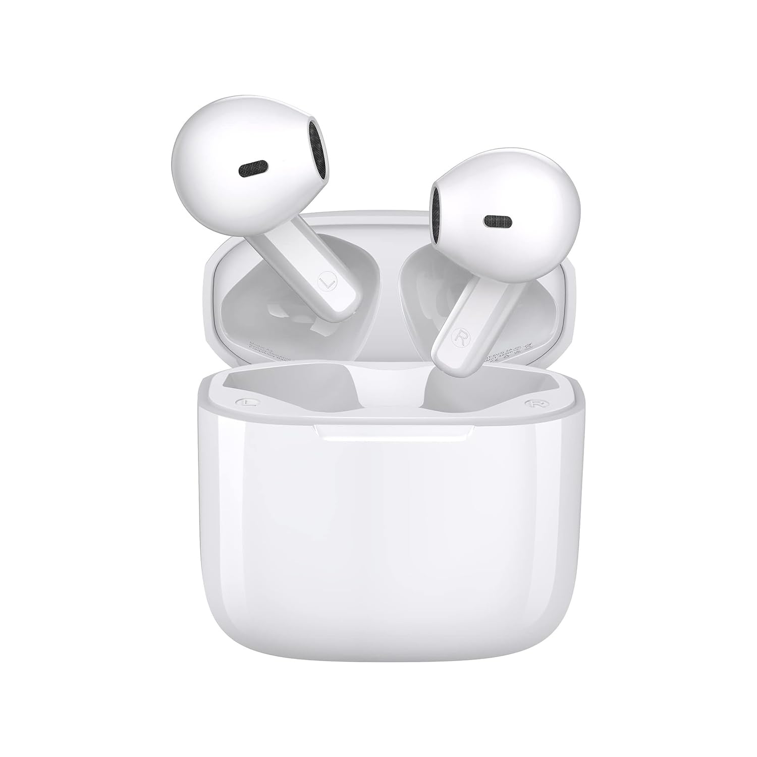 KP TECHNOLOGY Wireless Bluetooth Earbuds for iPhone 16/15/14/13/12/11 Series - Noise Cancelling In-Ear Headphones with Mic, White | Perfect for Gym, Running, Commuting & Workouts