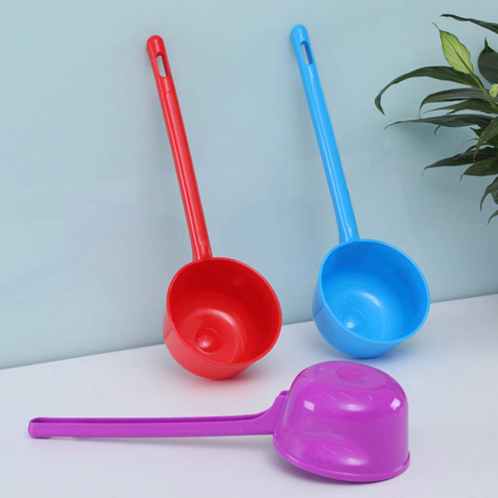 Hemoton 3-Piece Plastic Water Scoop Set - Kitchen Ladles for Washing, Cooking & Serving - Durable Household Spoons for Rice, Soup, and Liquid Ingredients - Perfect for Home Kitchen & Camping Use