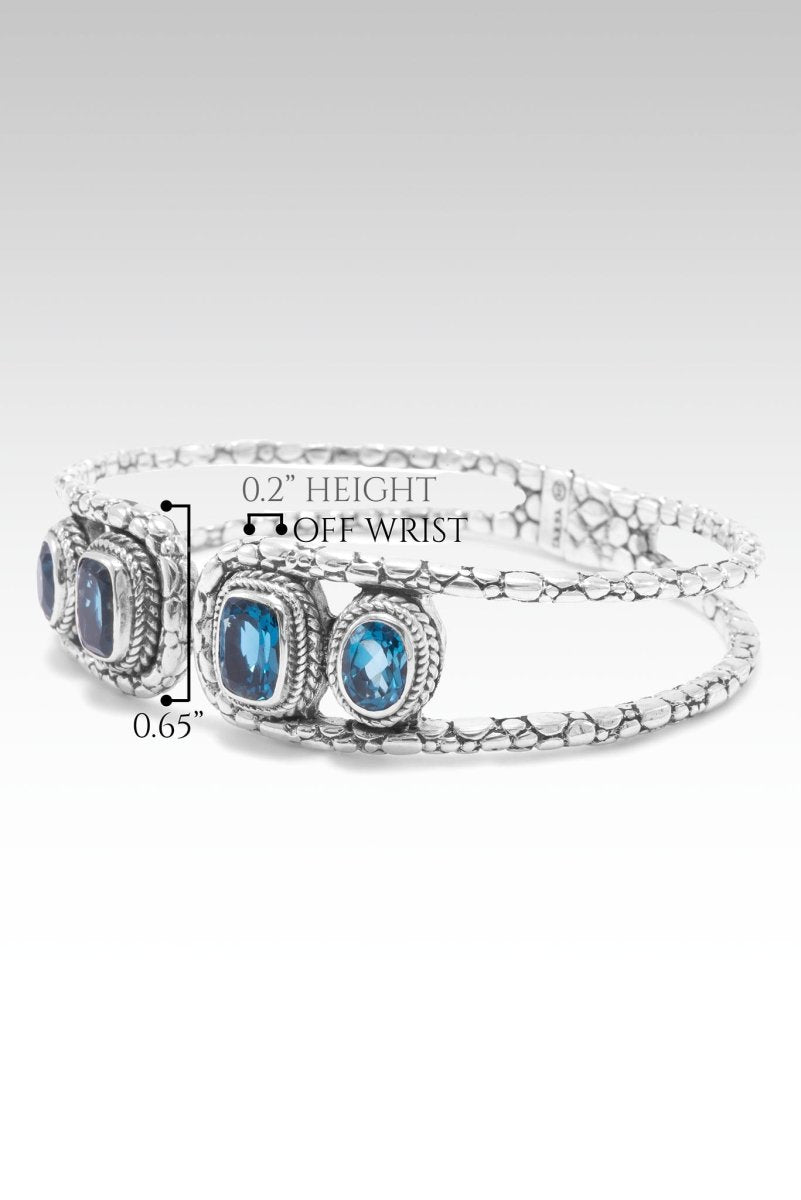 Fountain of Blessings Tip to Tip Bracelet™ - Genuine London Blue Topaz Jewelry for Women | Elegant Gift for Birthday, Anniversary & Special Occasions