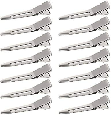JAGMOOLYA 1.75 Inch Silver Alligator Hair Clips - 10 Pack Metal Hair Pins for Extensions, Curls & Sectioning | Perfect for Styling, Salon Use & DIY Hair Accessories