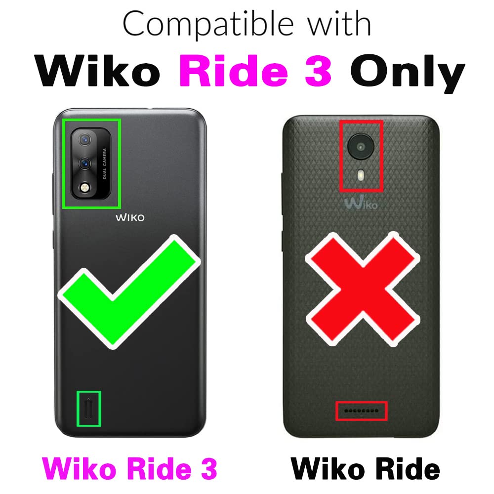 Wiko Ride 3 Phone Case with Tempered Glass & Kickstand - Slim Rugged Magnetic Cover for Women & Men | Perfect for Work & Travel