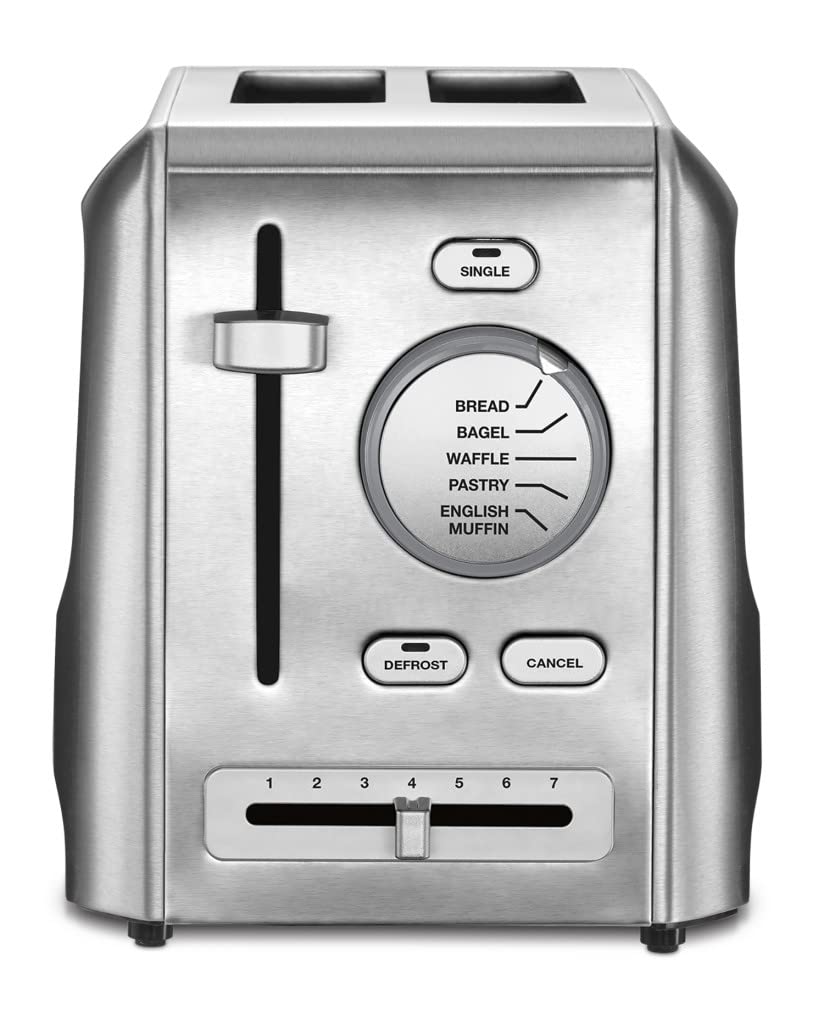 Cuisinart CPT-620 2-Slice Custom Select Toaster & CSB-179 Smart Stick Variable Speed Hand Blender Set - Stainless Steel Kitchen Appliances for Breakfast Smoothies and Quick Meals