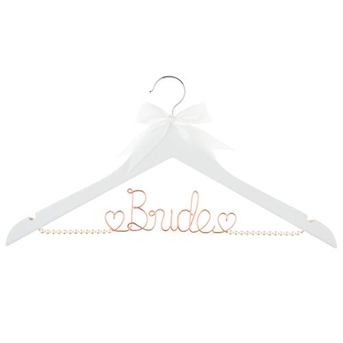 White With Rose Gold Wire and Pearls