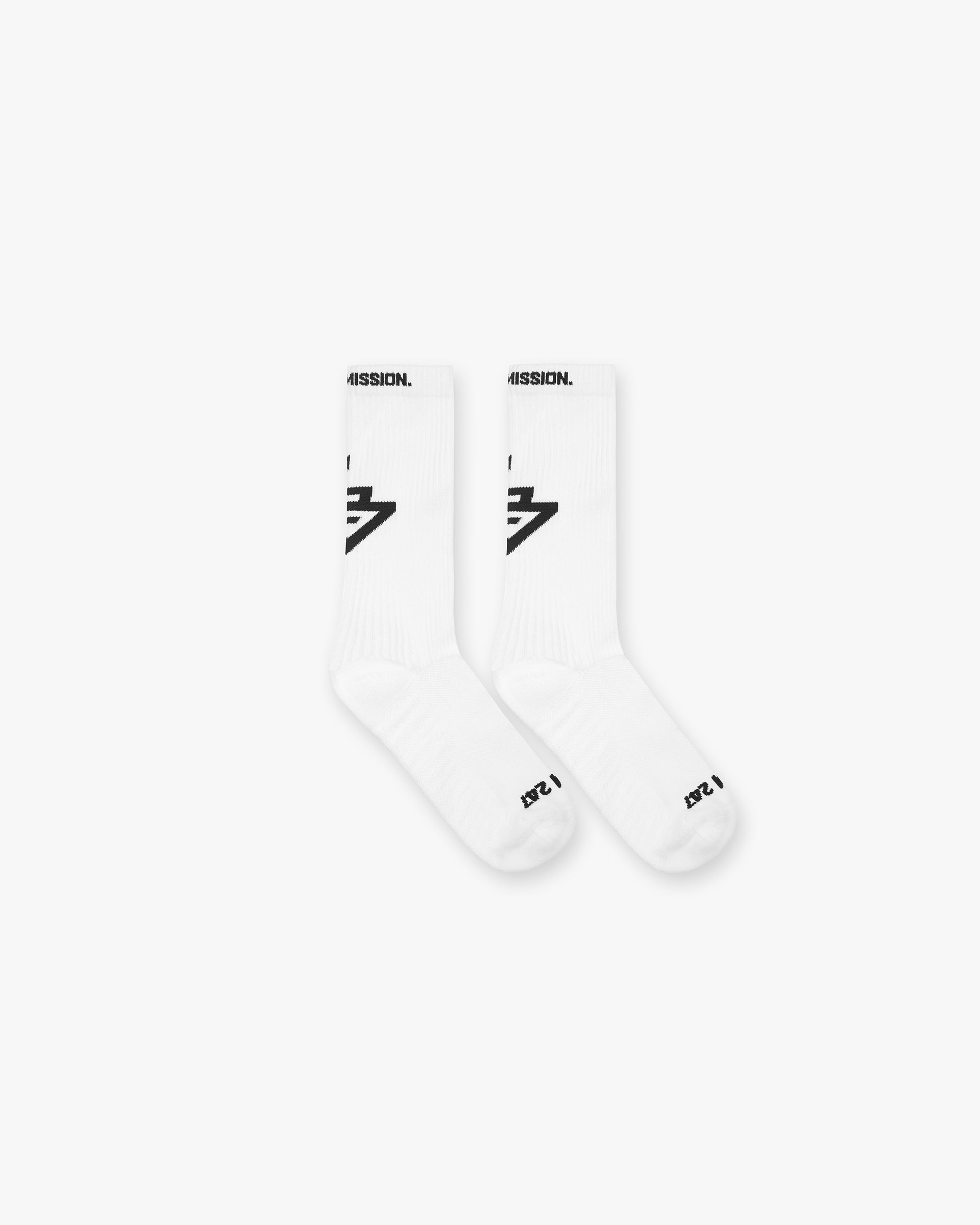 247 Logo Socks - Premium White Cotton Crew Socks for Men & Women - Perfect for Sports, Gifts, and Corporate Branding