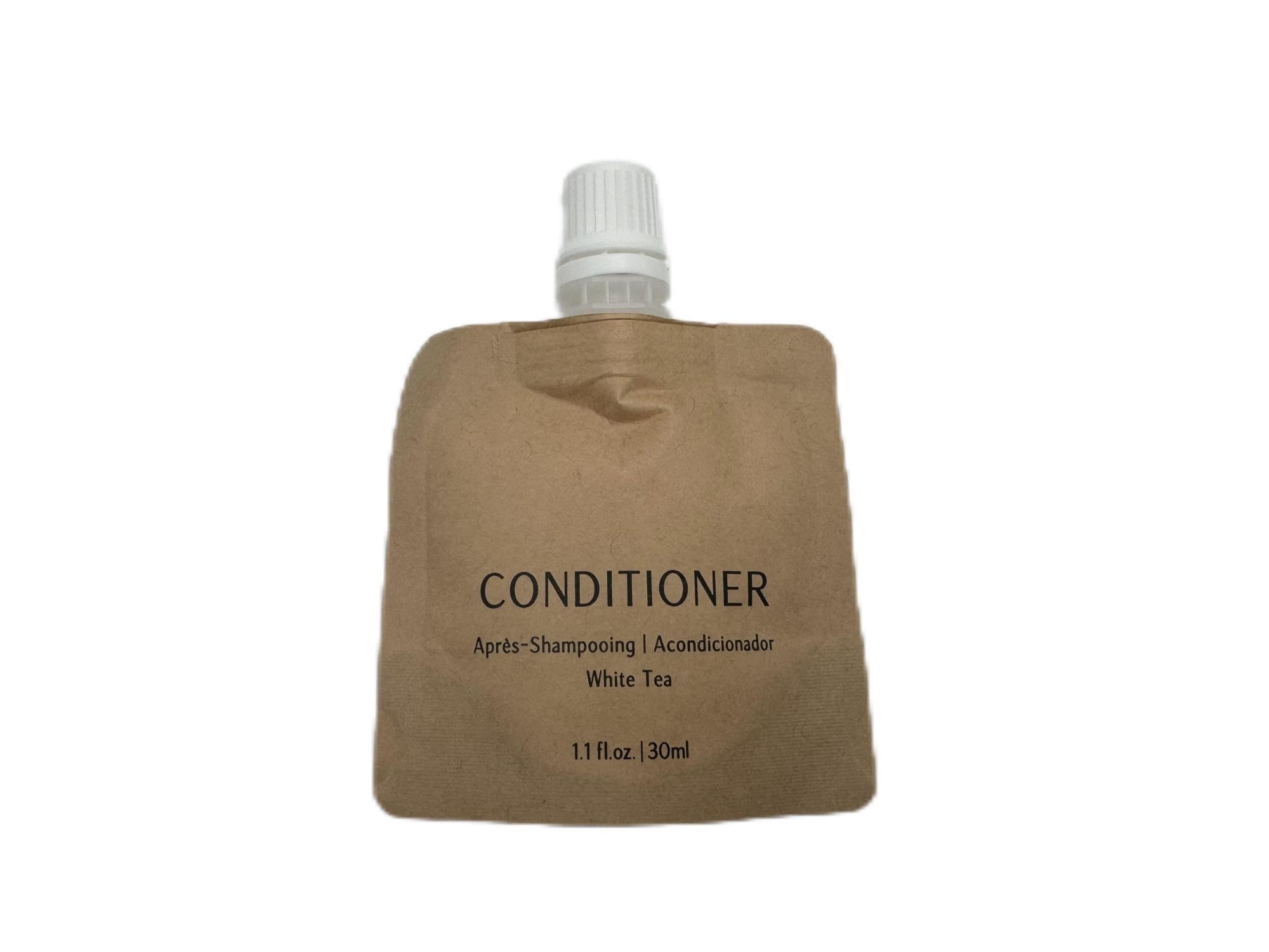 Eco-Friendly Recyclable Kraft Paper Pouch Bags for Conditioner (100 Pack, 1.1oz/30ml) | Travel-Size Toiletry Storage & Sample Packaging Solution