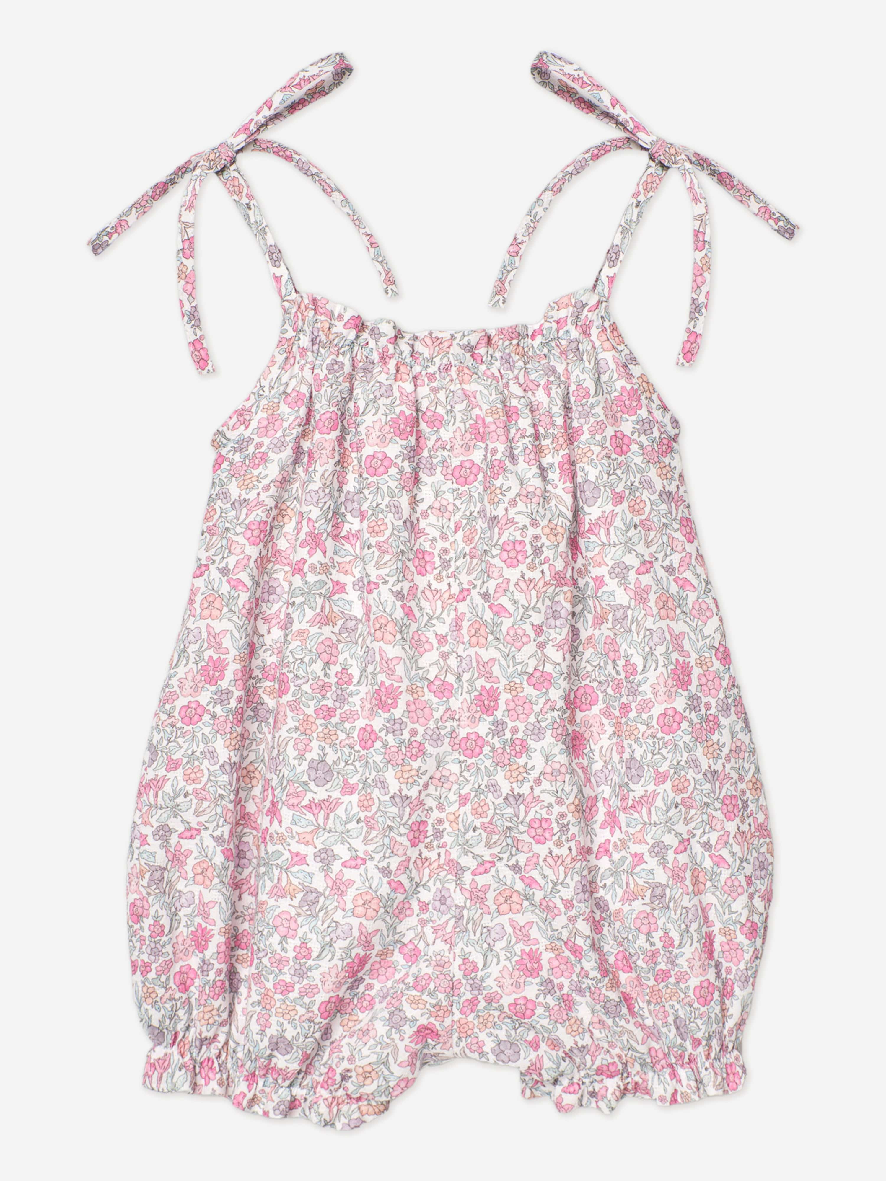 Adorable Pink Floral Romper for Baby Girls - Soft & Comfortable Outfit for Playtime, Photos & Special Occasions