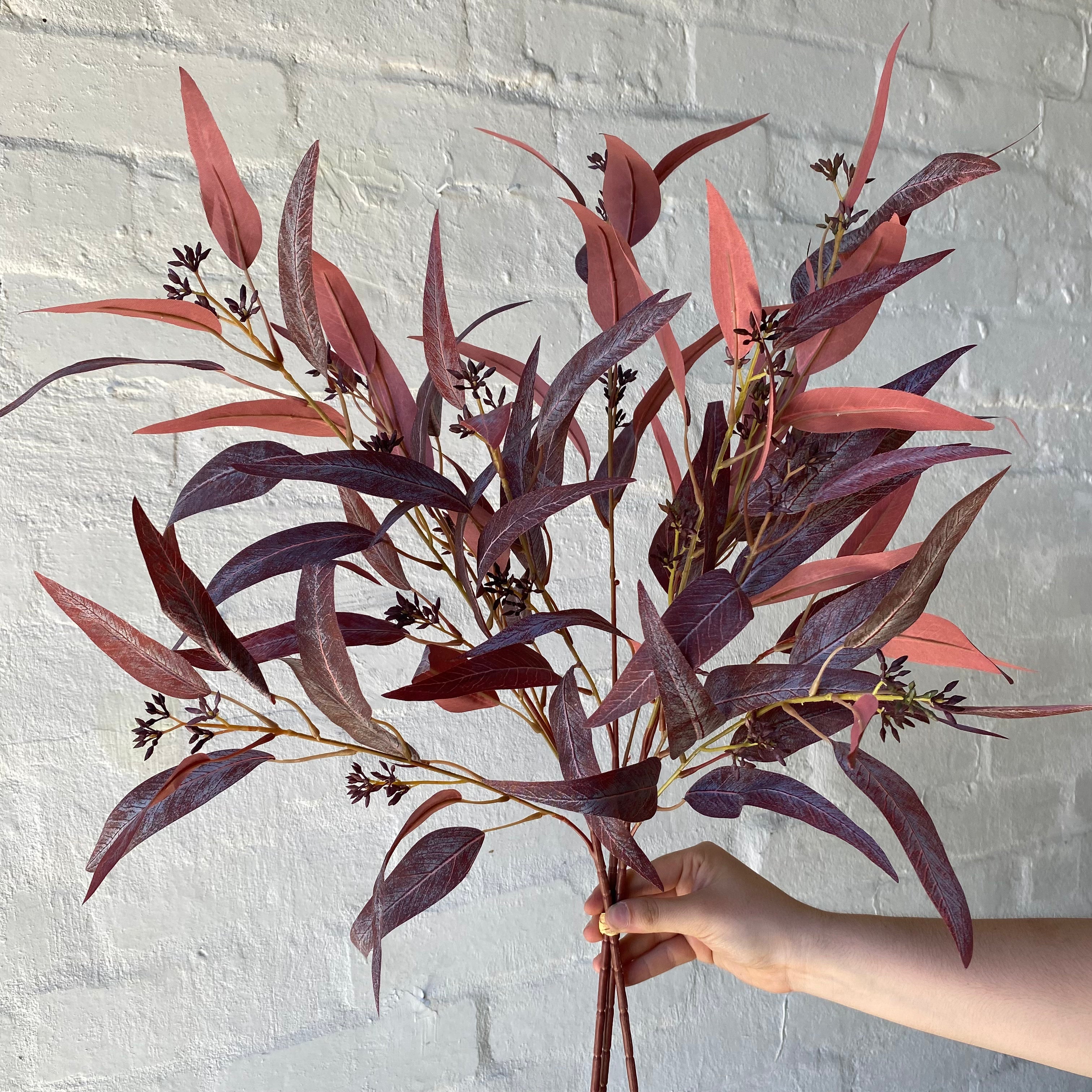 Artificial Eucalyptus Seeded Stems - Realistic Faux Greenery for Home Decor, Wedding Centerpieces, and Floral Arrangements | Perfect for DIY Crafts, Table Settings, and Seasonal Displays