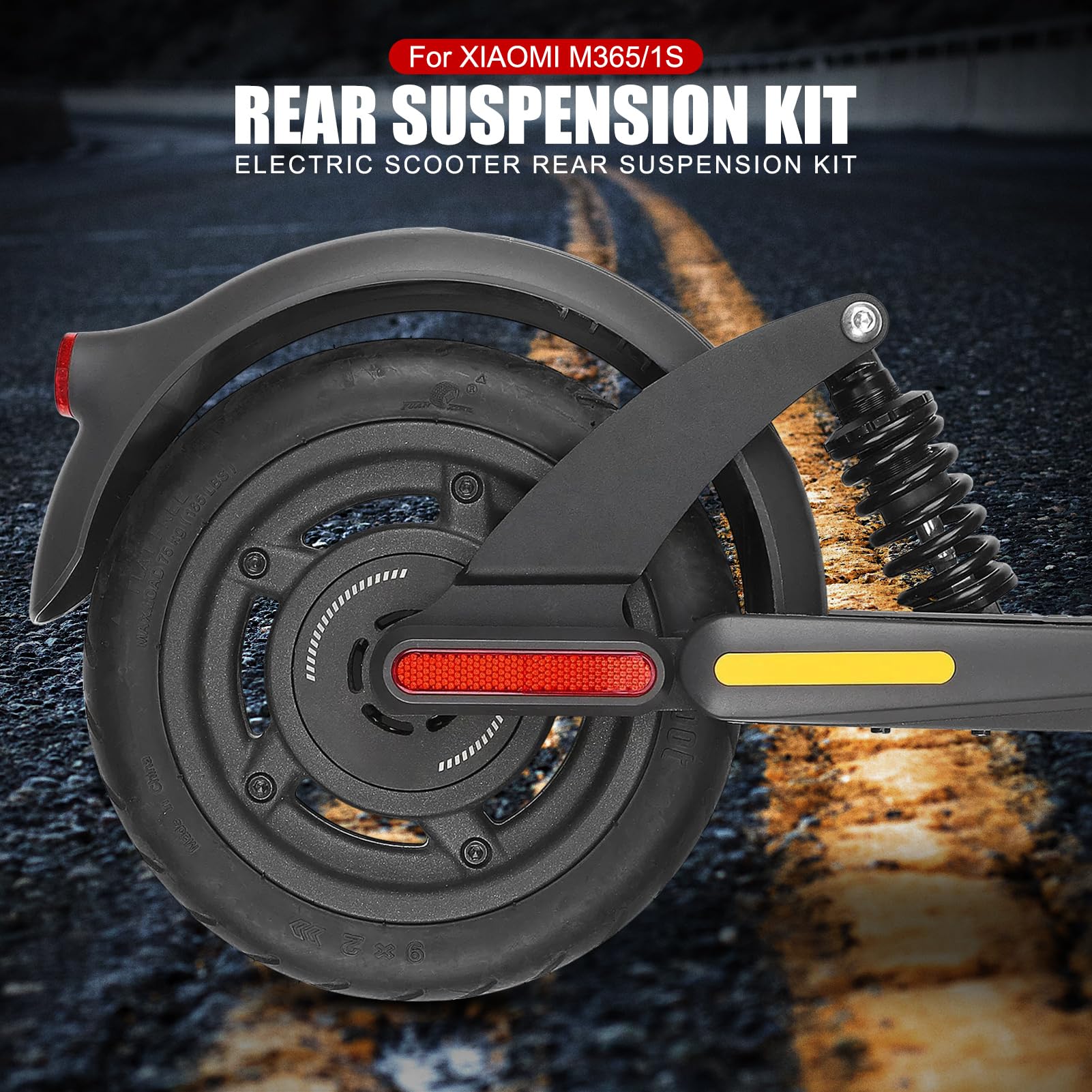 EVTSCAN Aluminum Alloy Rear Suspension Kit for Xiaomi M365 & 1S Electric Scooters - High Density Shock Absorber for Smoother Ride | Perfect for Commuting & Urban Travel