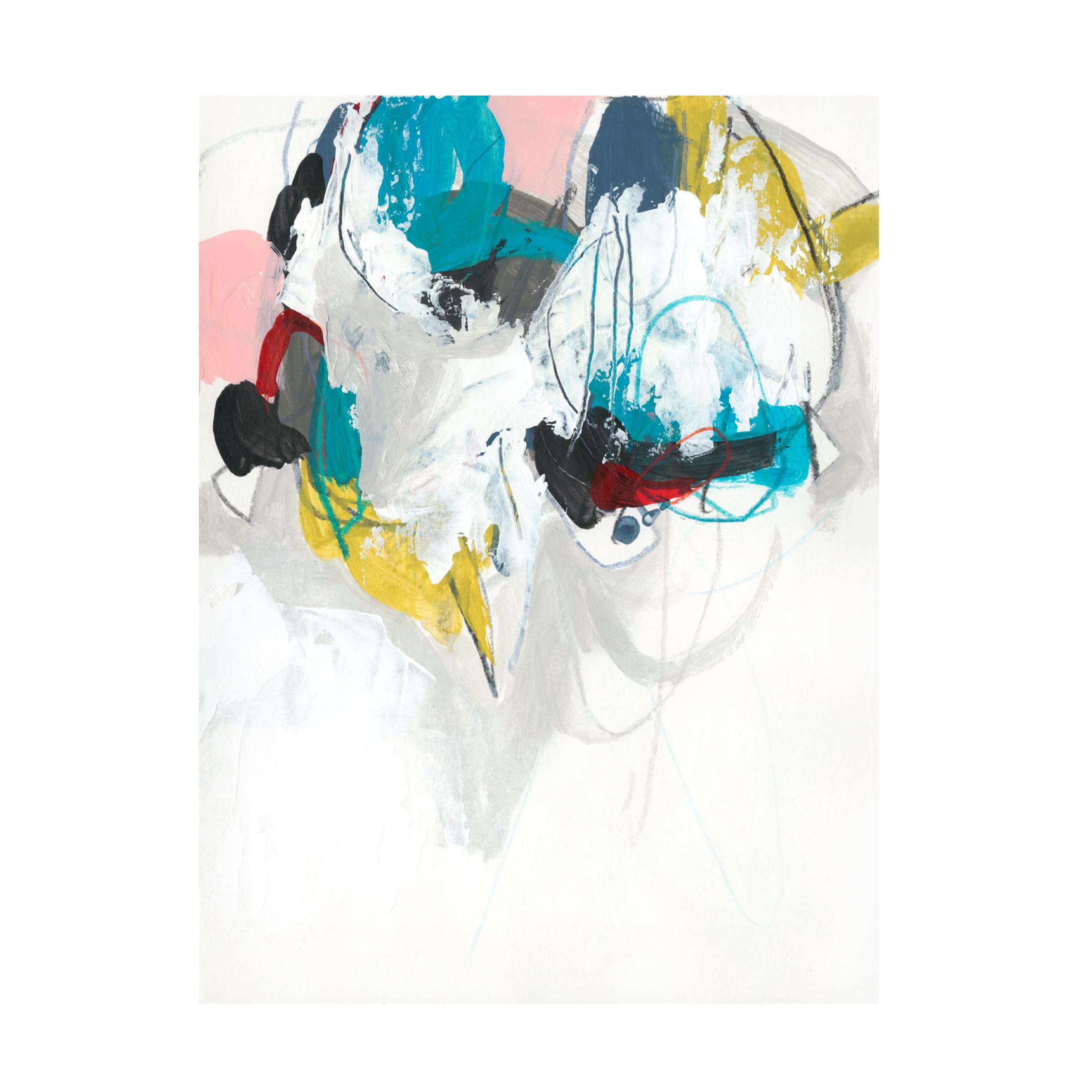 Trademark Fine Art 'Graffiti Sequence I' Canvas Wall Art by June Erica Vess - Modern Abstract Painting for Living Room, Bedroom & Office Decor