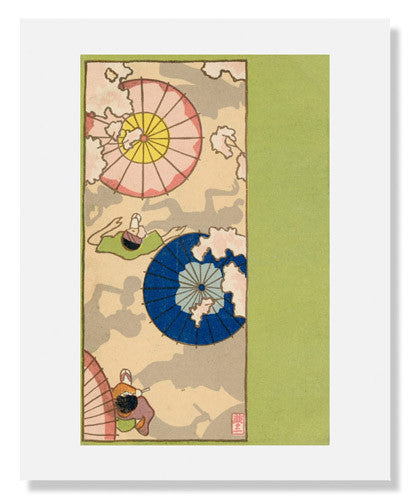 Takehisa Yumeji - Vintage Japanese Art Umbrella with Unique Overhead View Design | Perfect for Home Decor, Art Collectors & Japanese Culture Enthusiasts