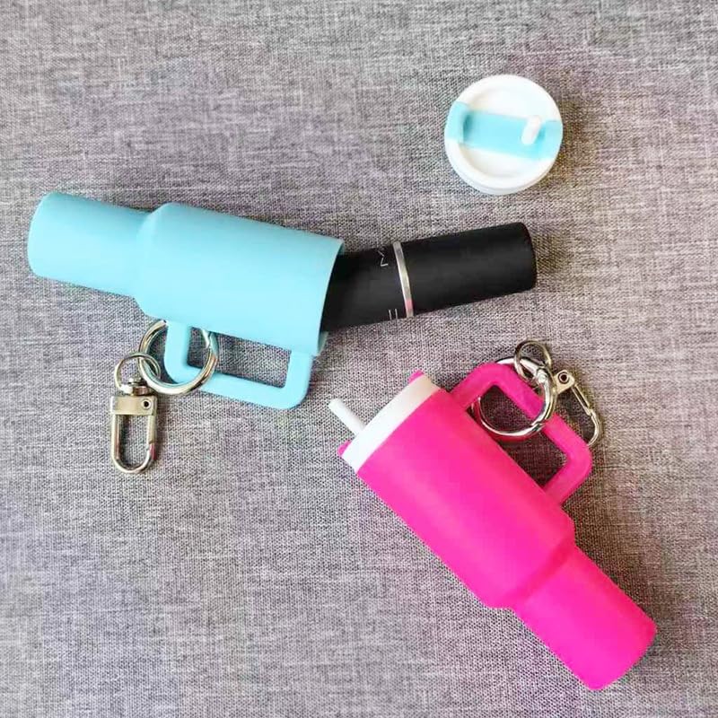 6-Pack Mini Tumbler Keychains - Cute Cup Keychain for Stanley Cup, Stylish Handbag Charms for Women, Lip Balm Holder for Girls - Perfect for Keyrings, Backpacks, Gifts & Everyday Accessories