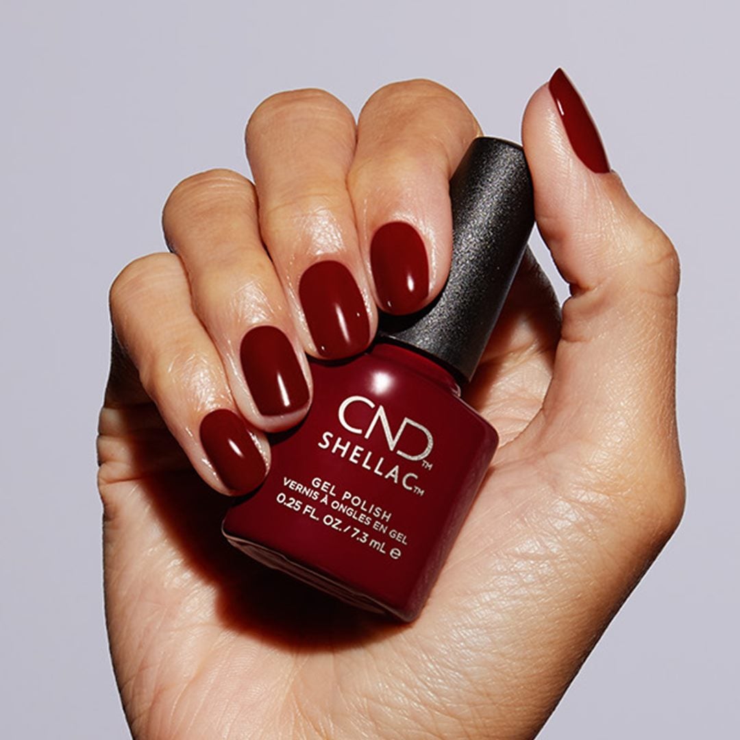CND Shellac & Vinylux Combo - Bordeaux Babe Nail Polish Set for Long-Lasting Manicures | Perfect for Salons, Home Use & Special Occasions