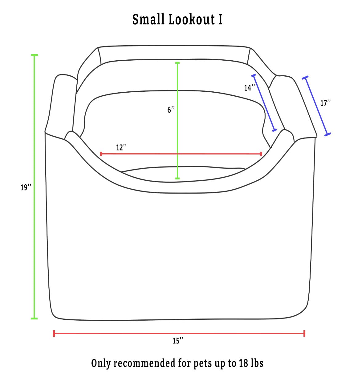 Snoozer Lookout Dog Booster Car Seat for Small Dogs 5-15 lbs - Pet Travel Safety Seat with Harness Strap to Prevent Car Sickness - Removable Machine Washable Buckskin Cover - Perfect for Road Trips & Vet Visits