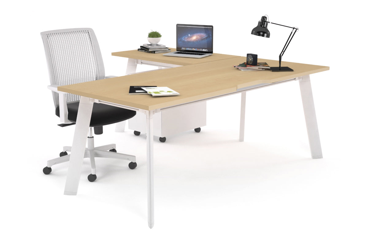 Switch Executive Corner Office Desk - 1800L x 1550W with Cable Management | Modern L-Shaped Workstation for Home & Business Offices | Perfect for Conference Rooms, Executive Suites & Professional Workspaces