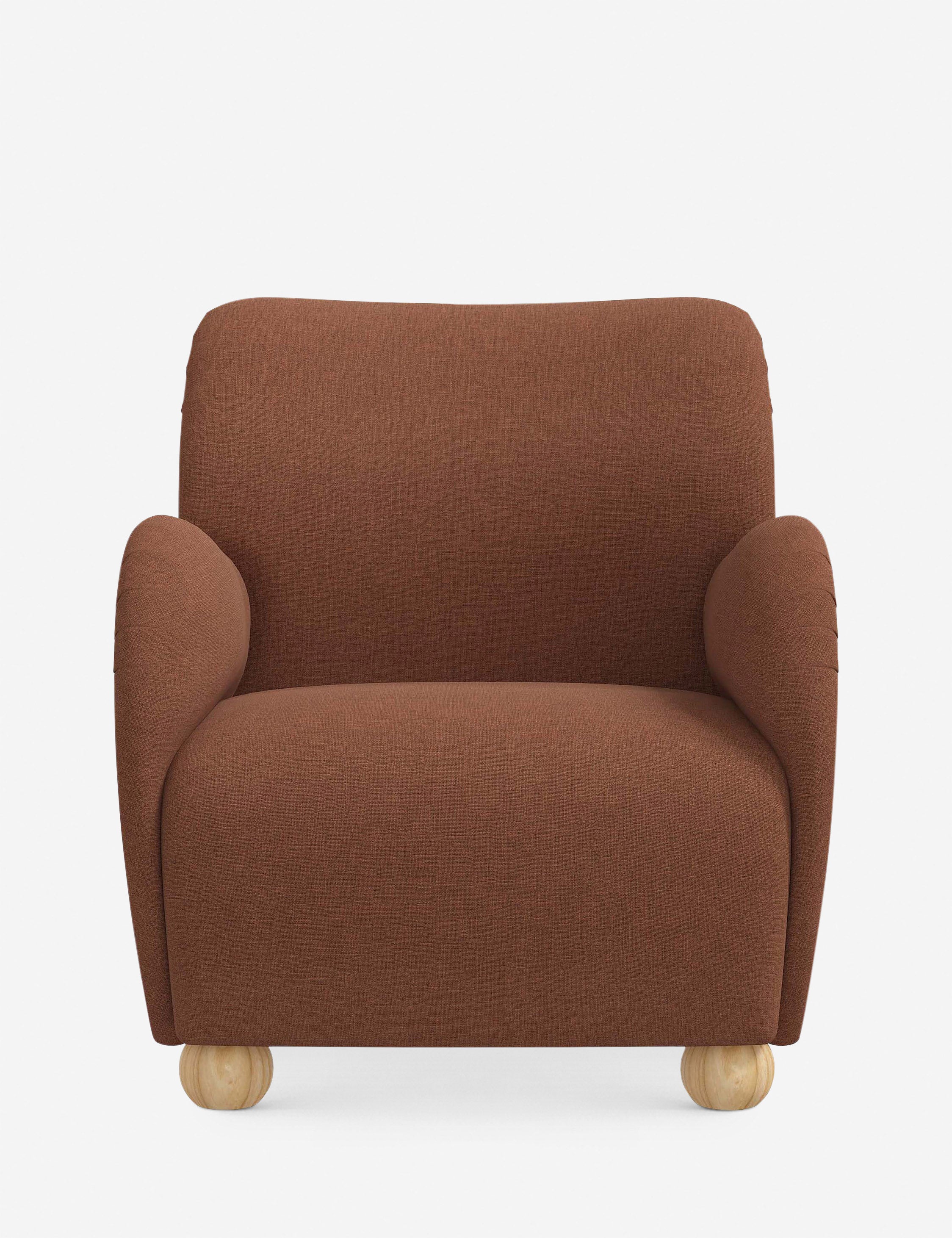 Baird Accent Chair - Modern Upholstered Lounge Chair for Living Room, Bedroom & Office - Stylish Comfortable Reading Chair with Wooden Legs - Perfect for Relaxing, Reading & Decorating Your Home