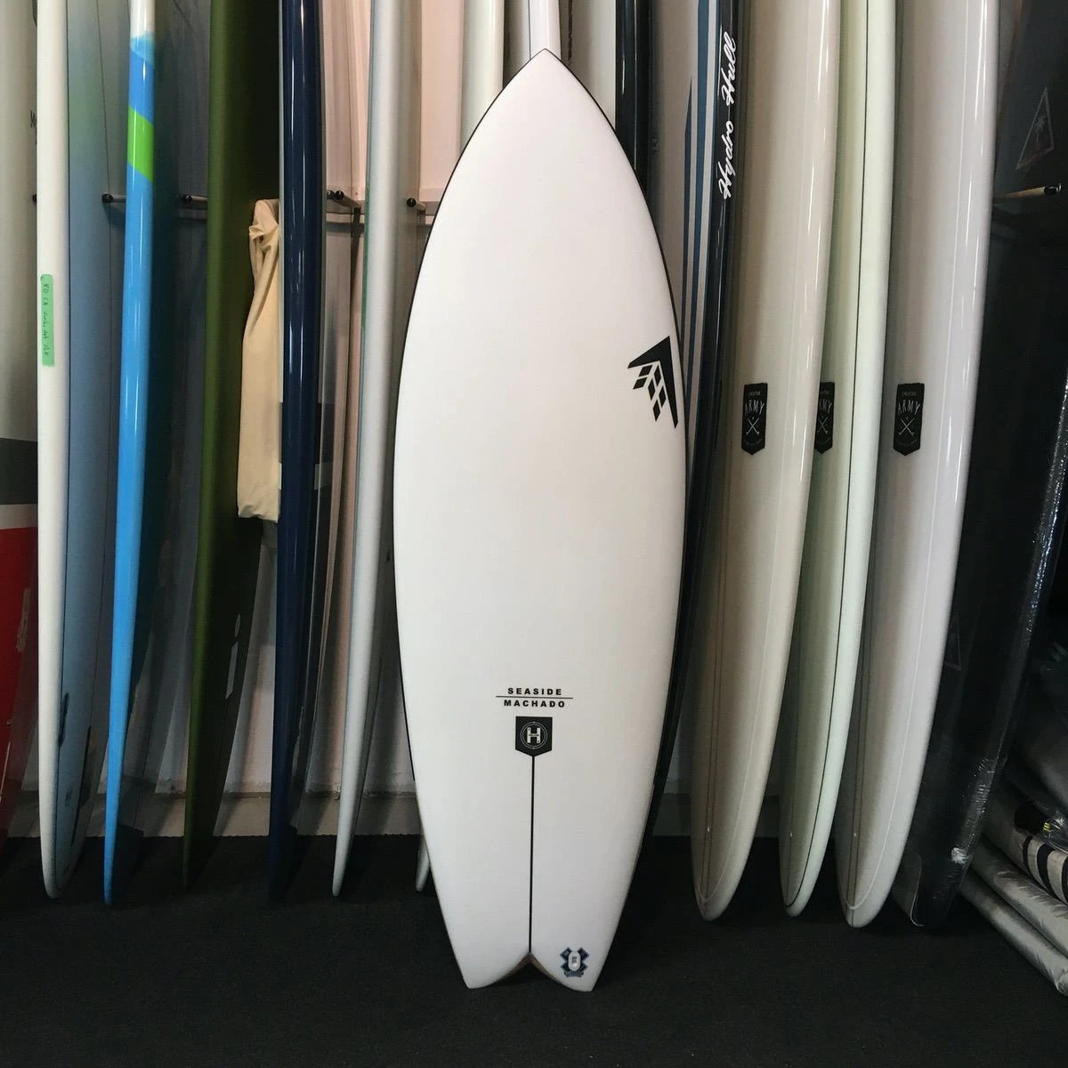 Machado Seaside 5'5 Surfboard - Helium Black with Futures Fins - High Performance Shortboard for Waves & Beach Surfing