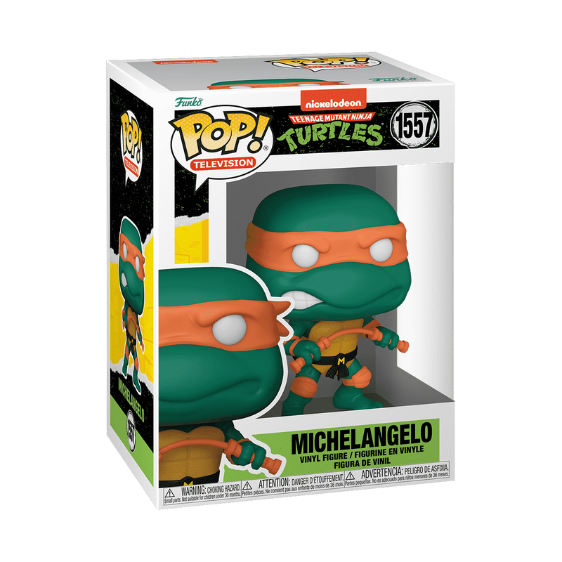 Michelangelo Funko Pop TMNT 1557 Collectible Figure with Protector Case - Perfect for Teenage Mutant Ninja Turtles Fans & Pop Vinyl Collections