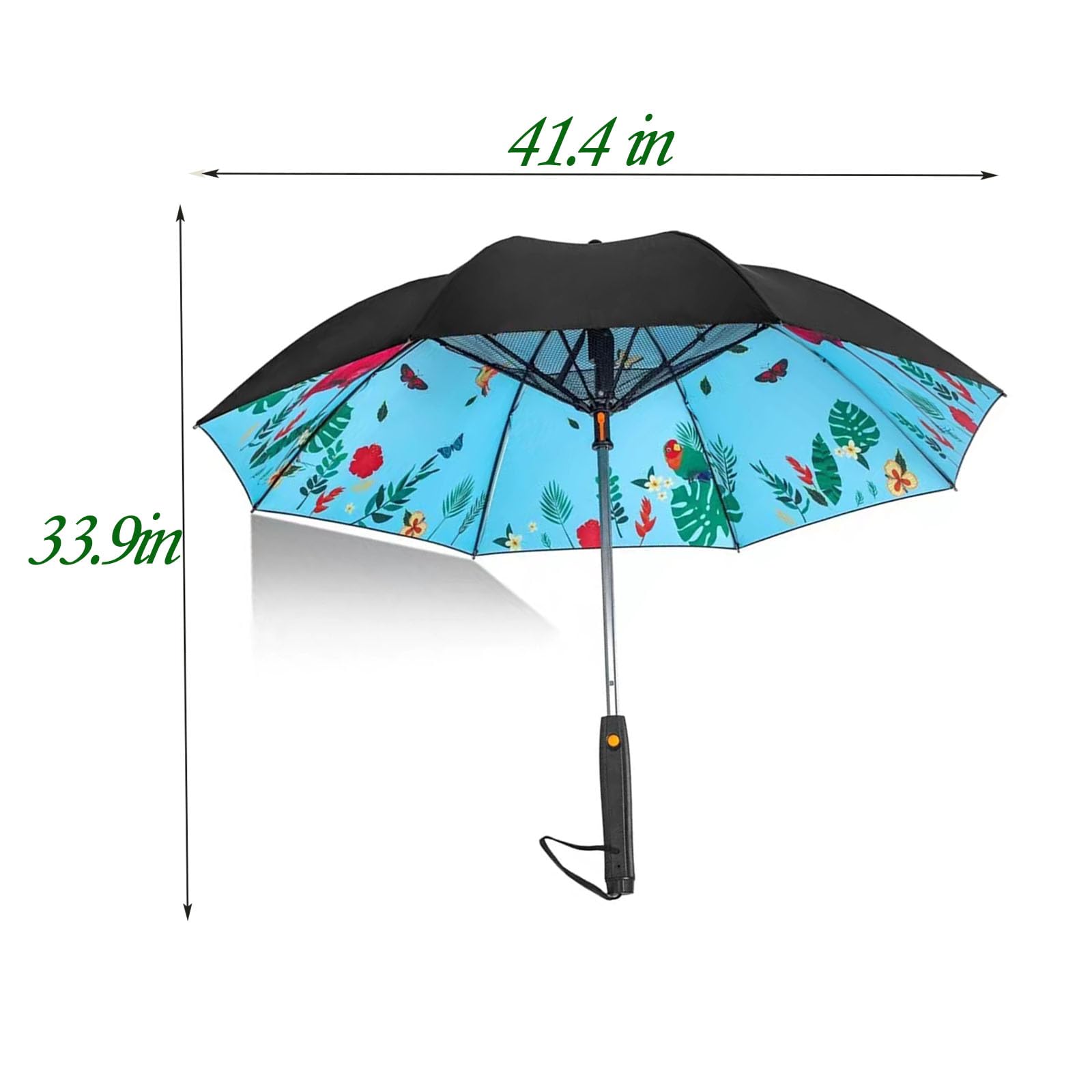 UV Blocking Umbrella with Built-in Fan & Mister - 3-in-1 Cooling Umbrella for Sun Protection, Outdoor Activities, Beach, and Summer Travel