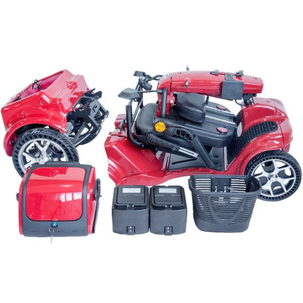 Gladiator 4 Wheel Bariatric Mobility Scooter - Heavy Duty Electric Wheelchair for Adults with 500 lbs Capacity - Ideal for Indoor & Outdoor Use, Travel, Shopping, and Daily Mobility Assistance