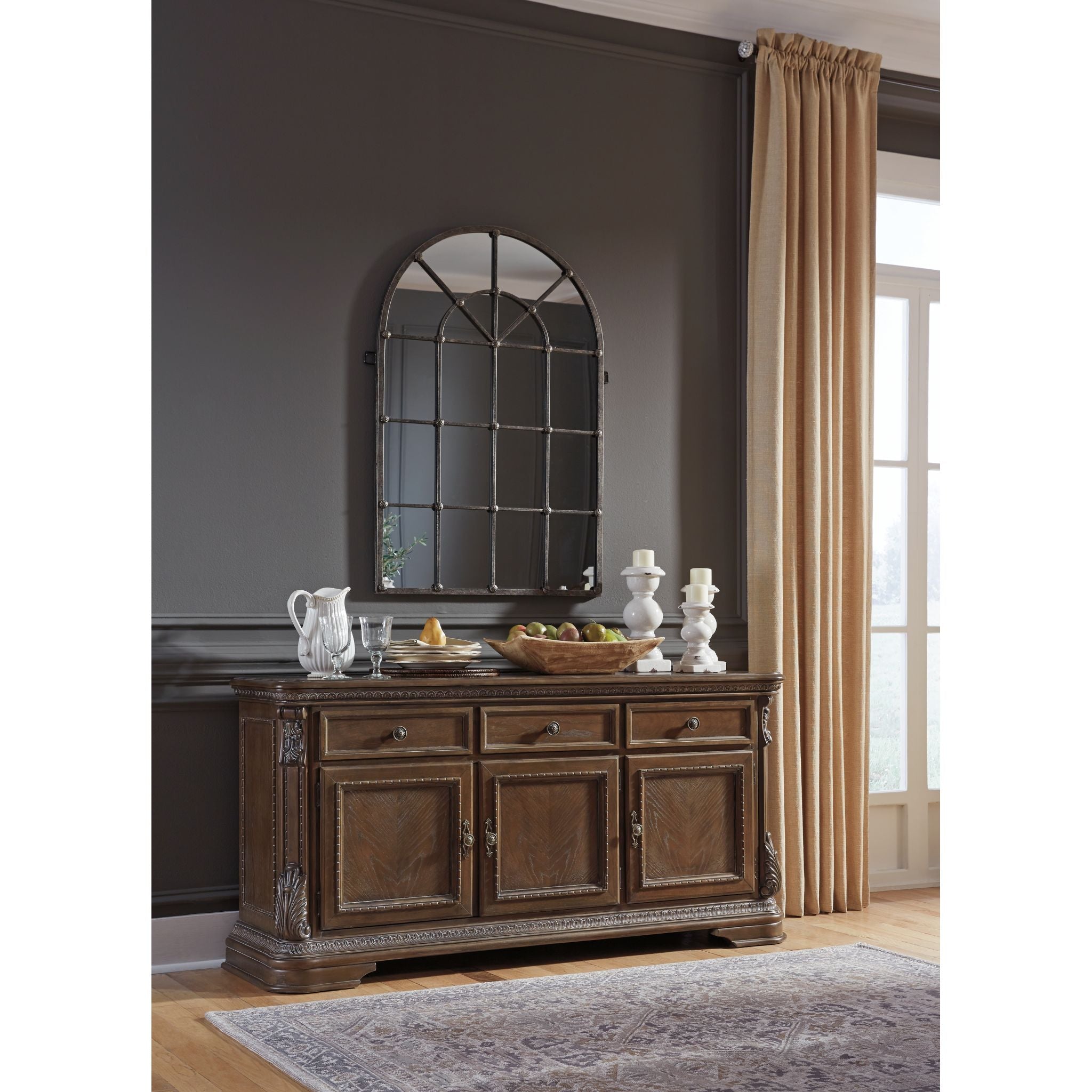 Charmond Buffet Table - Elegant Wooden Sideboard for Dining Room & Living Room Storage | Perfect for Home Decor, Entertaining & Displaying China