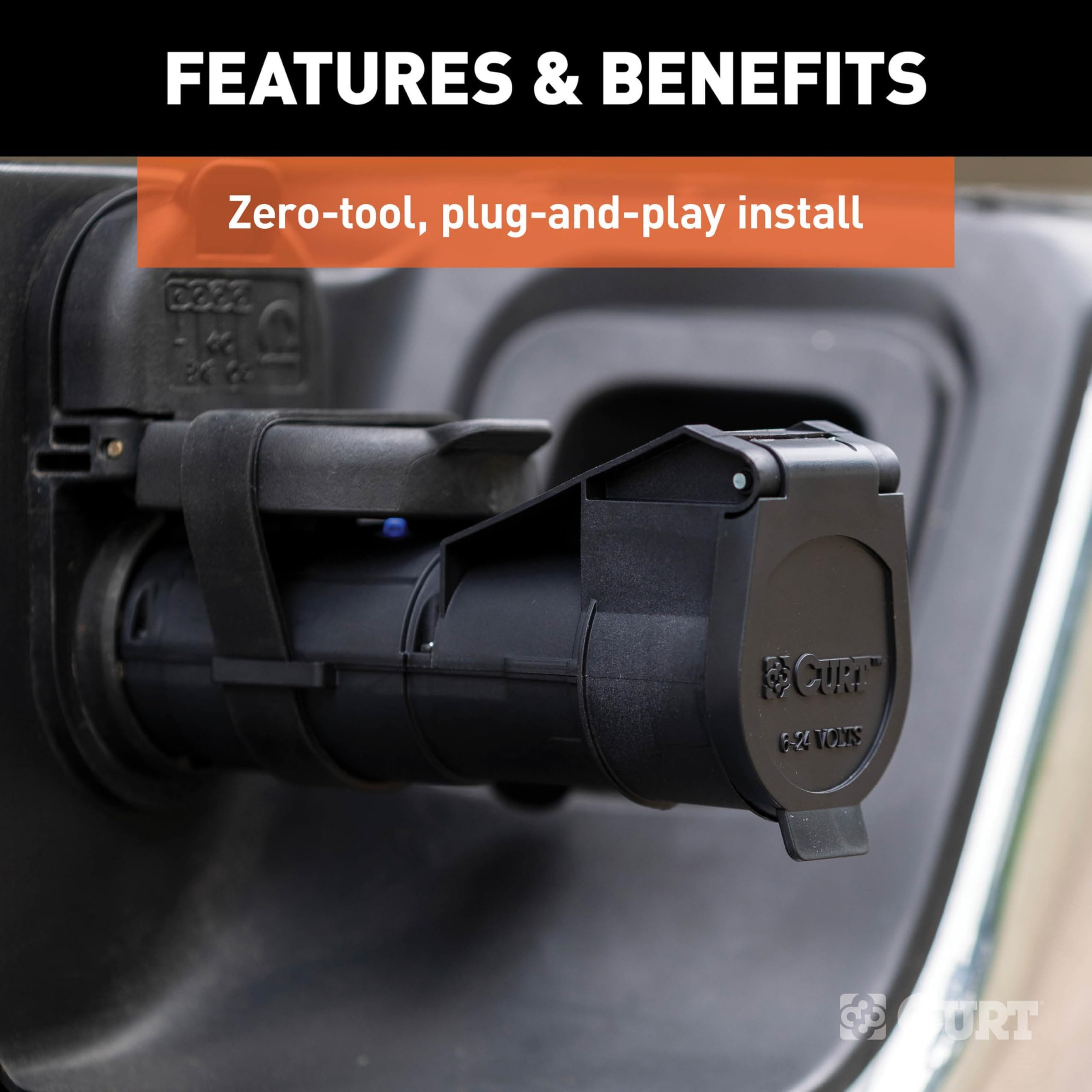 CURT 51180 Echo Mobile Electric Trailer Brake Controller - Bluetooth Smartphone Connection, Proportional Braking, Black Plastic (9x9x3 inches) | Perfect for Towing Trailers, Boats & RVs with Enhanced Safety Control