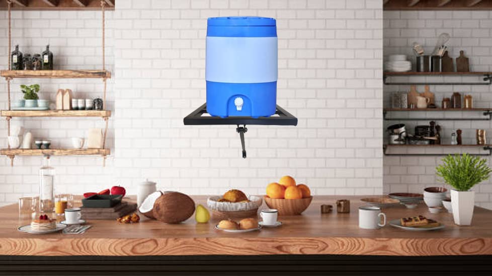 3-Tier Wall Mounted Water Dispenser Stand - Stylish & Durable Can/Bottle Holder for Kitchen, Office, Hotel - Perfect for Matka Pots, Bisleri Bottles & Water Jugs - Space Saving Storage Solution
