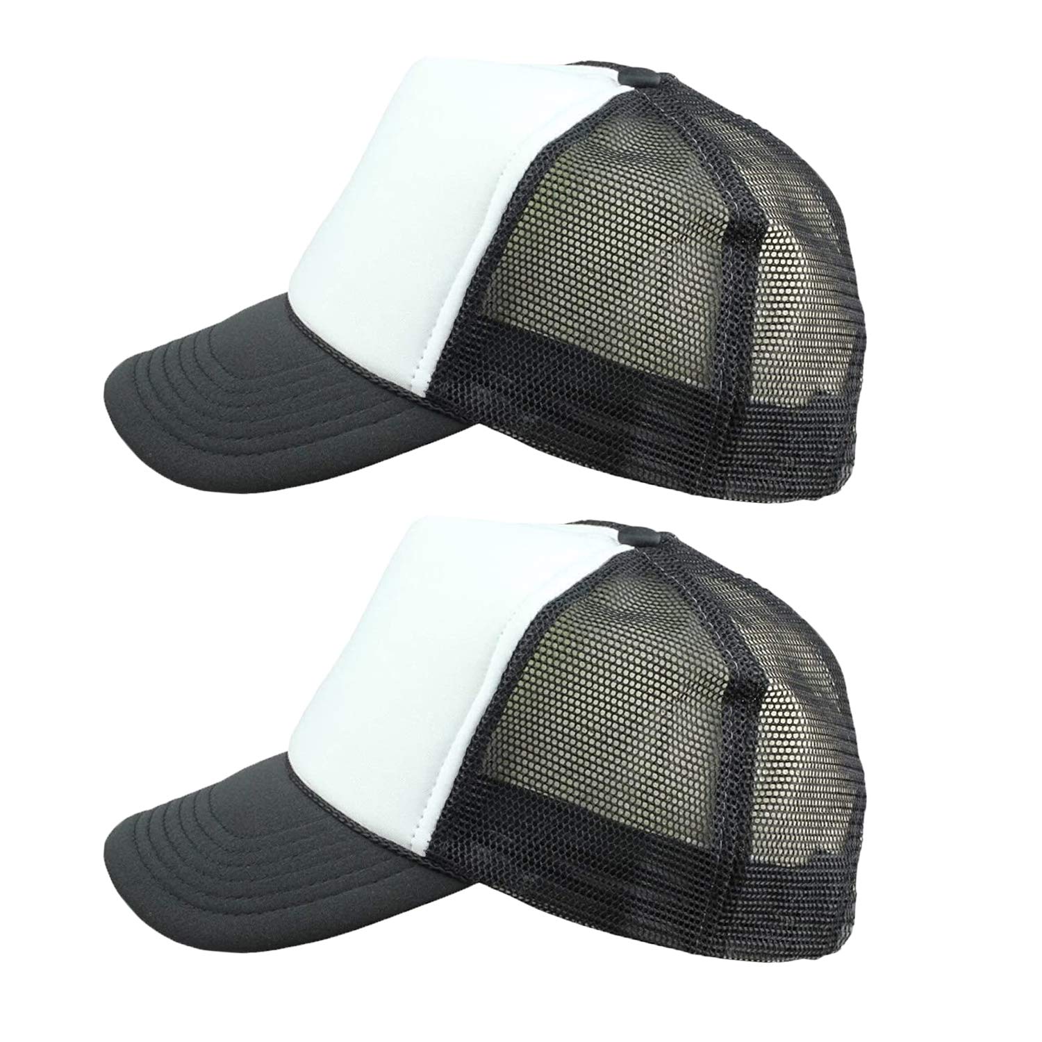 impecgear 2-Pack Youth Baseball Caps for Kids - Adjustable Mesh Trucker Hats (Buy 1 Get 1 Free) - Perfect for Outdoor Sports, Baseball Games & Summer Activities