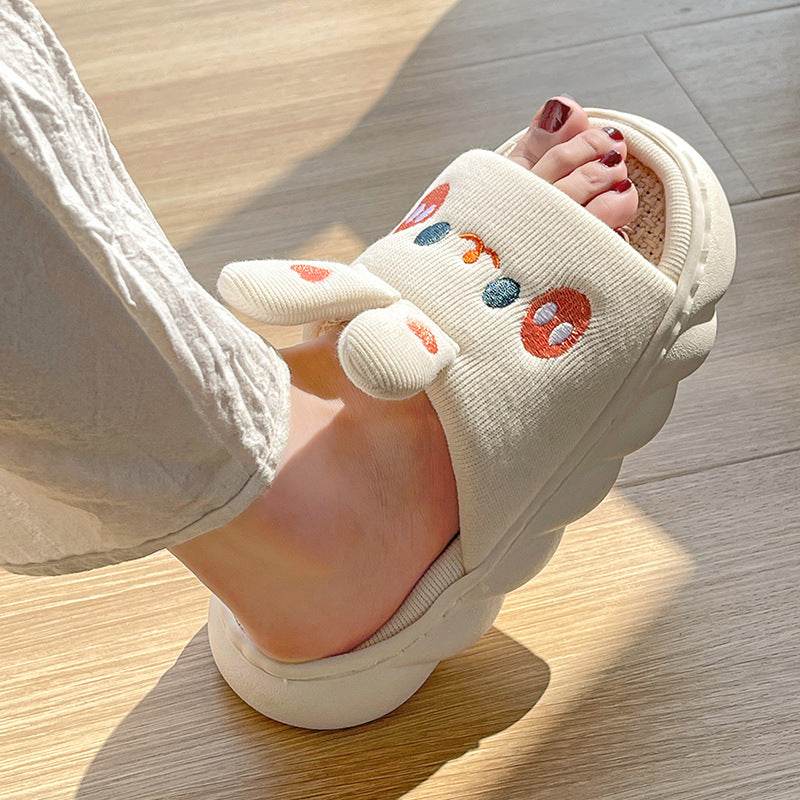 Binky Bunny Slippers for Women - Soft Plush House Shoes with Non-Slip Soles | Cozy Indoor/Outdoor Slides for Home, Lounge & Gift Giving