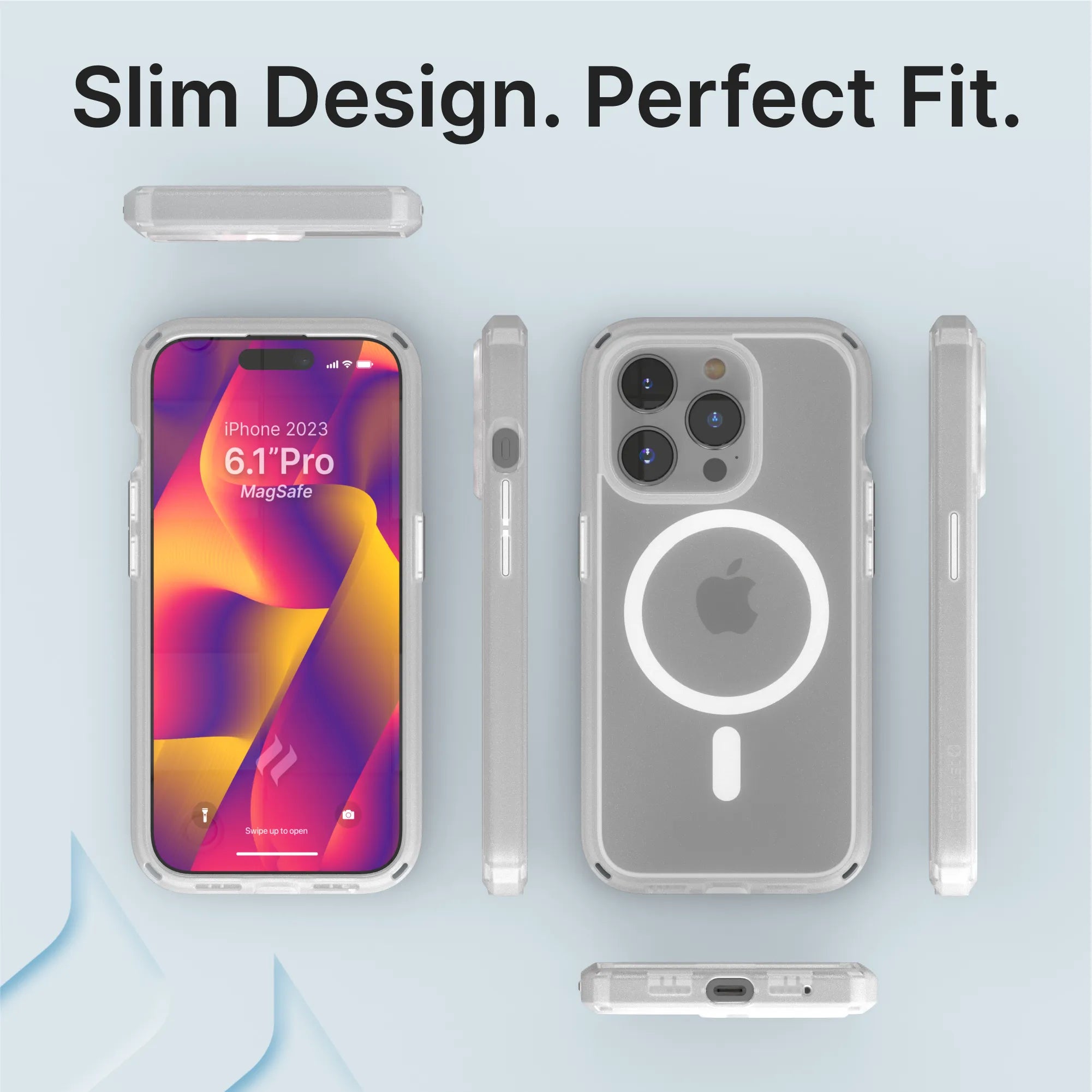 iPhone 15 Pro Protective Case with MagSafe Compatibility - Slim Shockproof Cover for Everyday Use & Travel
