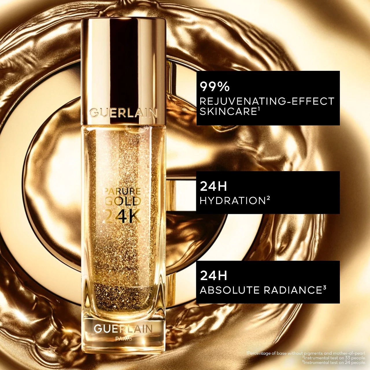 GUERLAIN Parure Gold 24K Radiance Primer 35ml - Illuminating Face Makeup Base with 24K Gold, New in Box - Perfect for Glowing Skin & Flawless Makeup Application